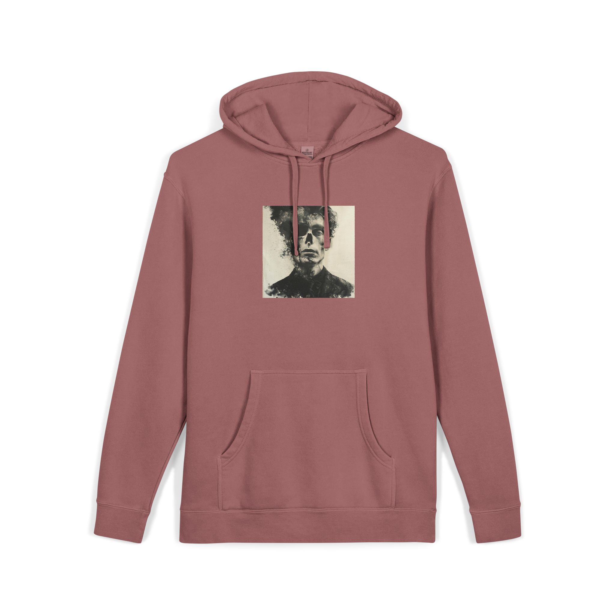 Surreal Skull Unisex Pigment Dyed Hoodie Embroidery - Image 31