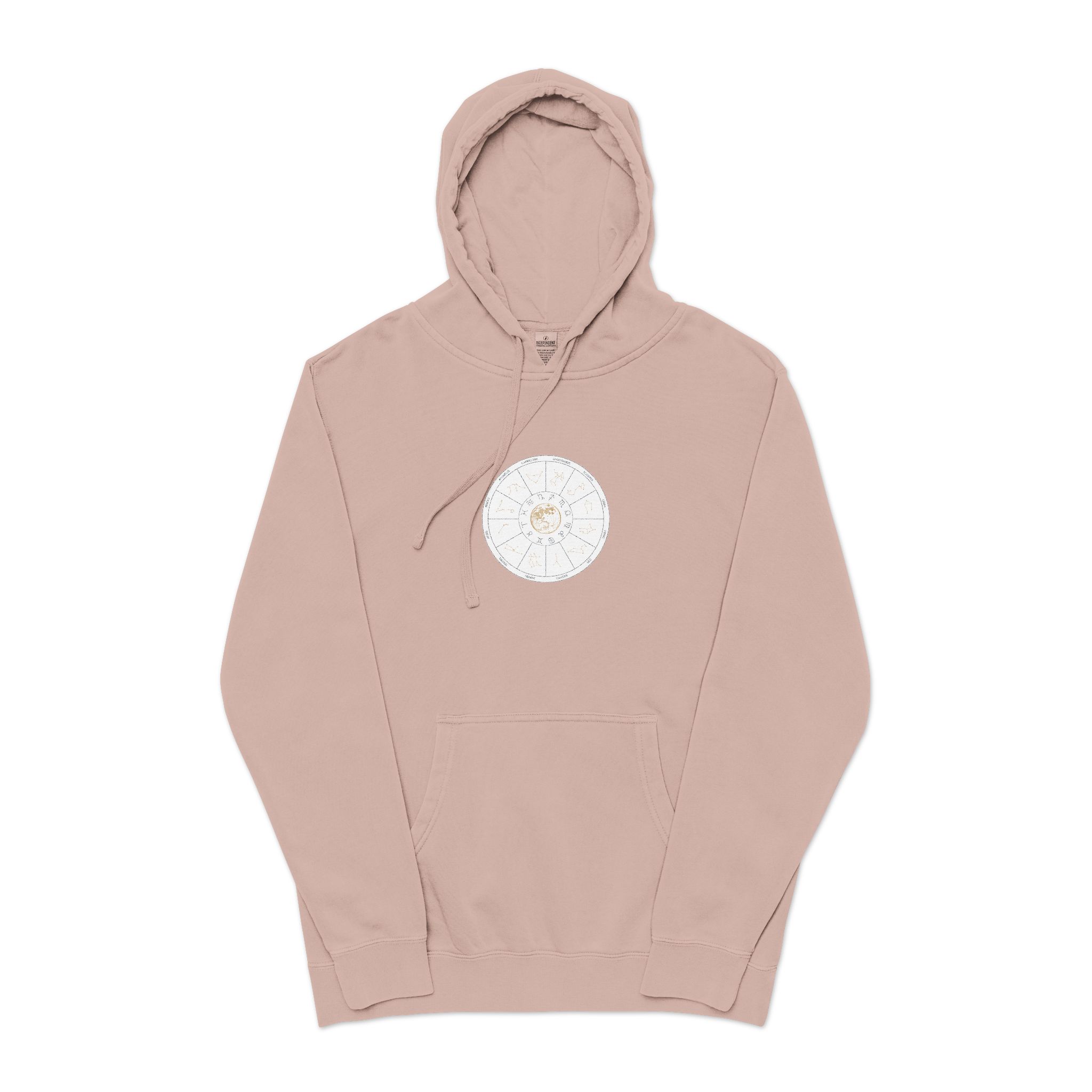 Zodiac Unisex Pigment Dyed Hoodie Embroidery