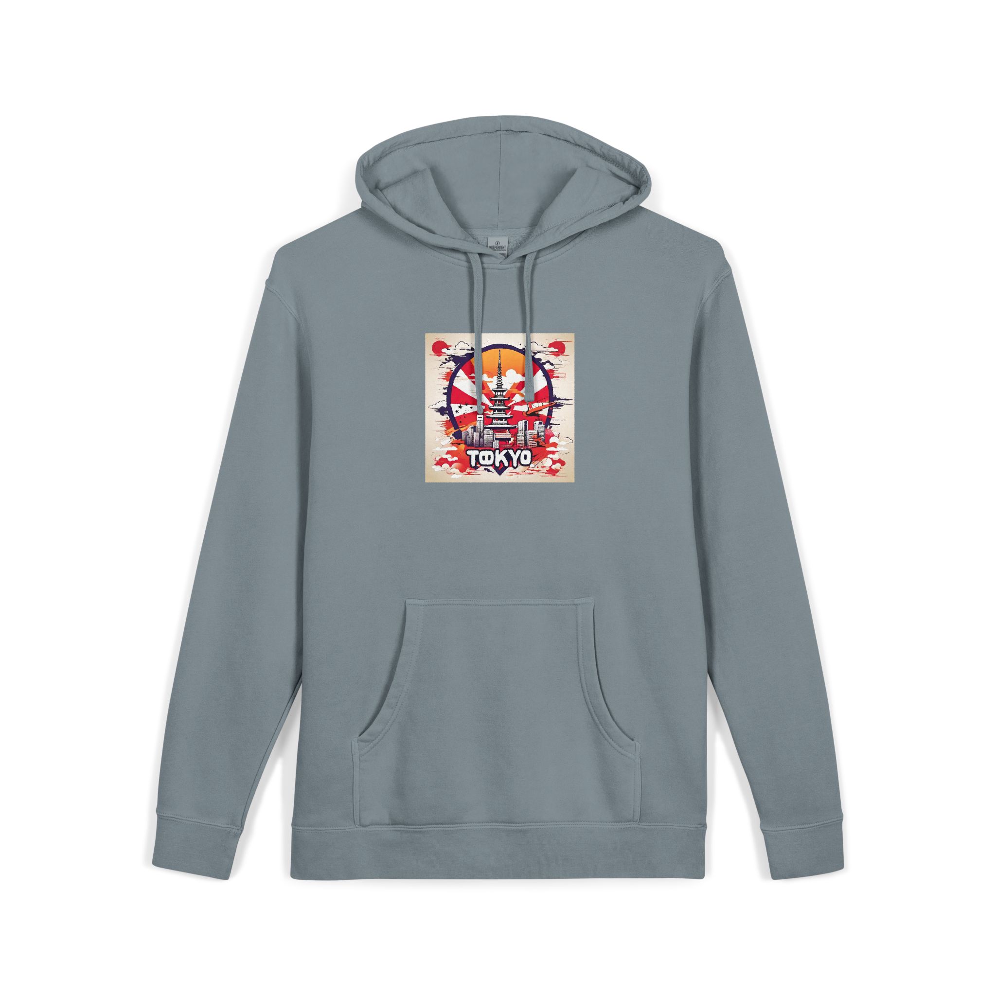 Tokyo V1 Unisex Pigment Dyed Hoodie Embroidery - Image 23