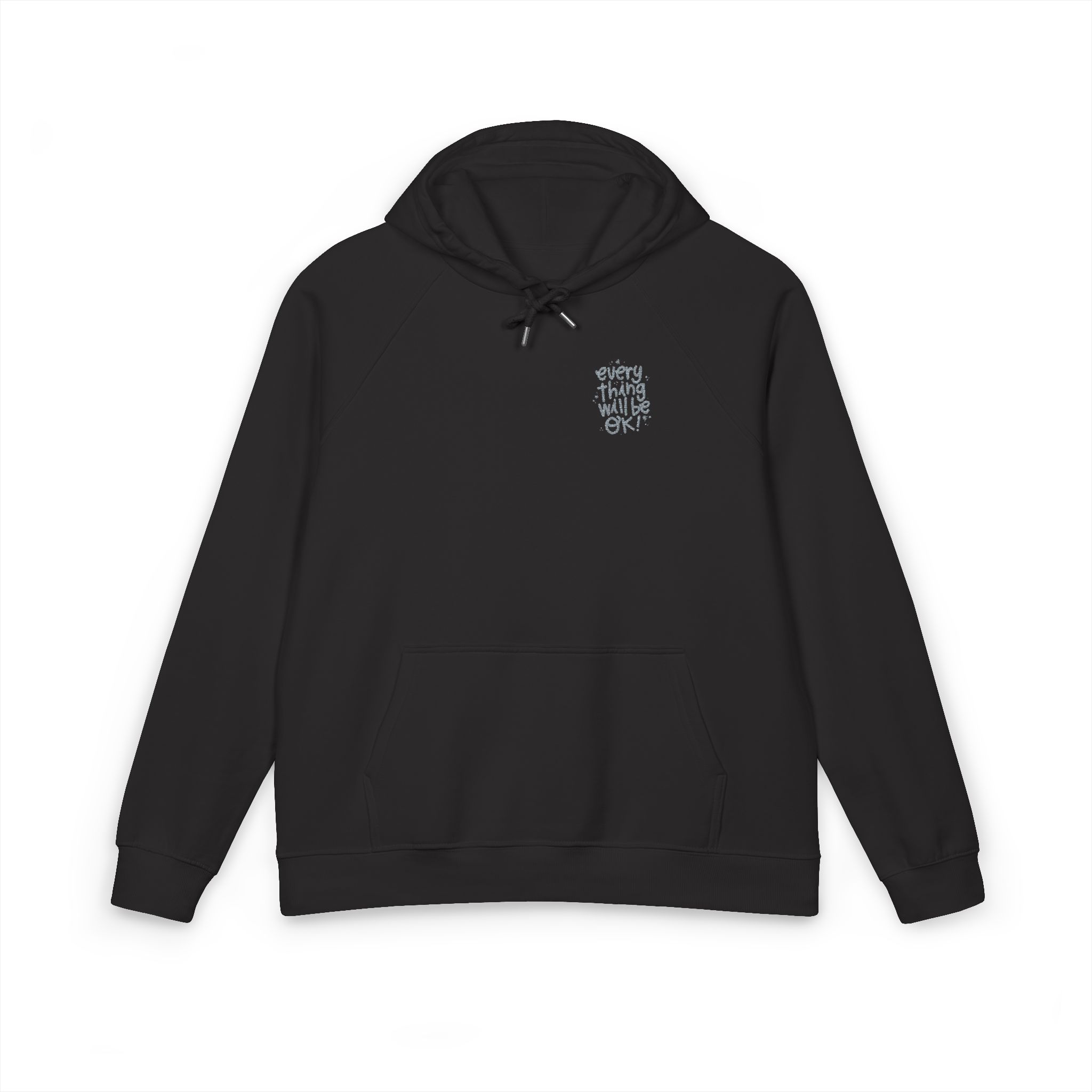 Everything Will Be Ok Unisex Eco Raglan Hoodie Embroidery - Image 17