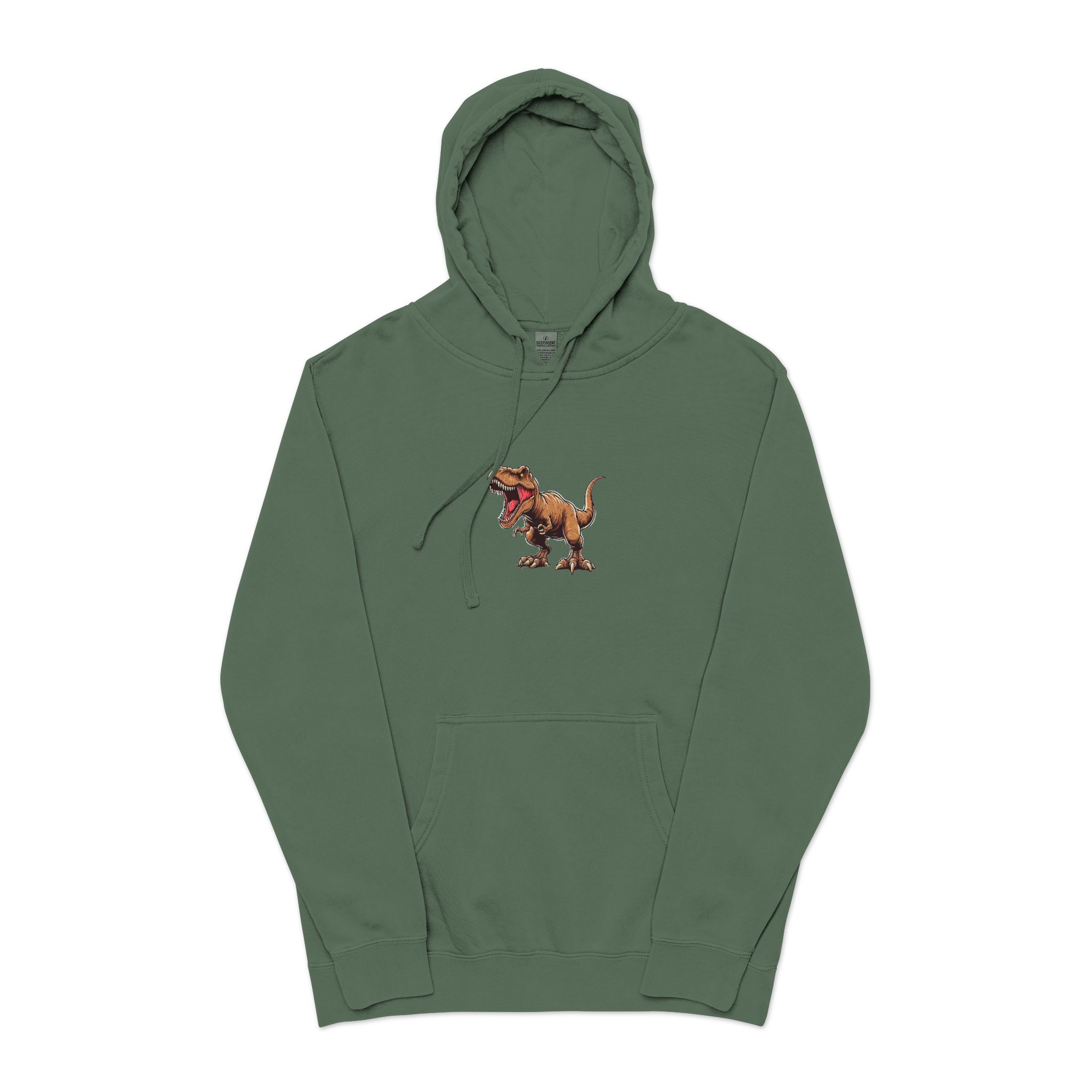 T Rex 1 Unisex Pigment Dyed Hoodie Embroidery - Image 13