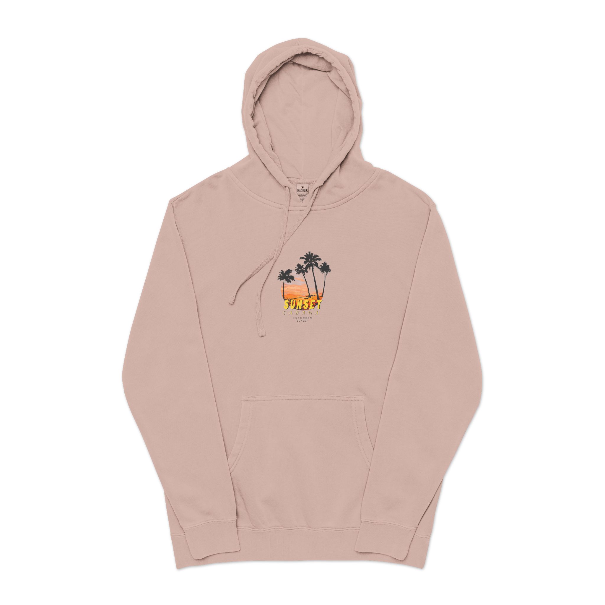 Sunset Cabana Unisex Pigment Dyed Hoodie Embroidery