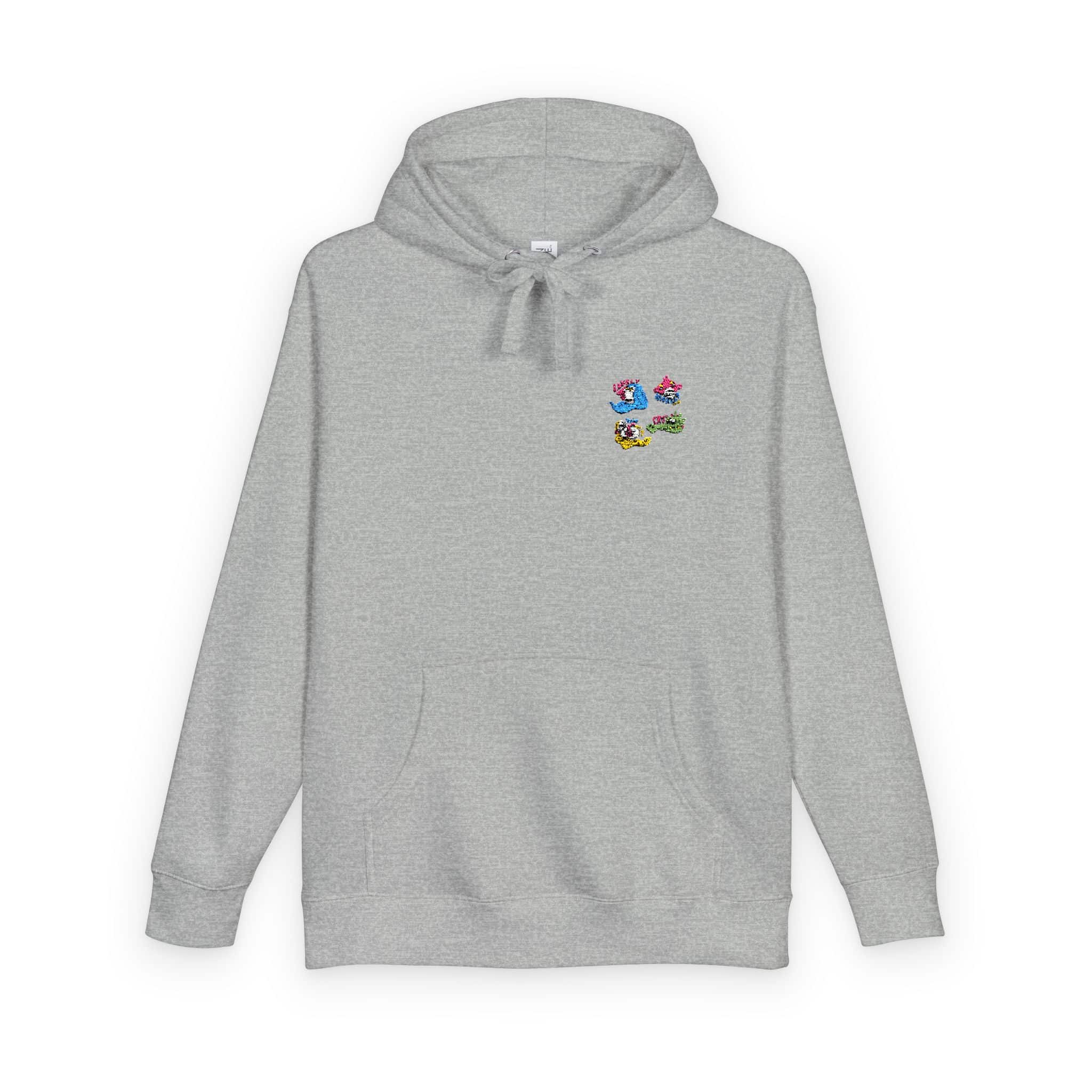 Collection Funny Hand Drawn Stickers Unisex Fleece Hoodie - Image 14