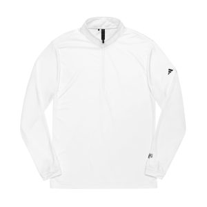 Face Side View Decorated With Leaves and Daisy Flowers Moon and Stars Organic Shapes Adidas Quarter Zip Pullover Embroidery