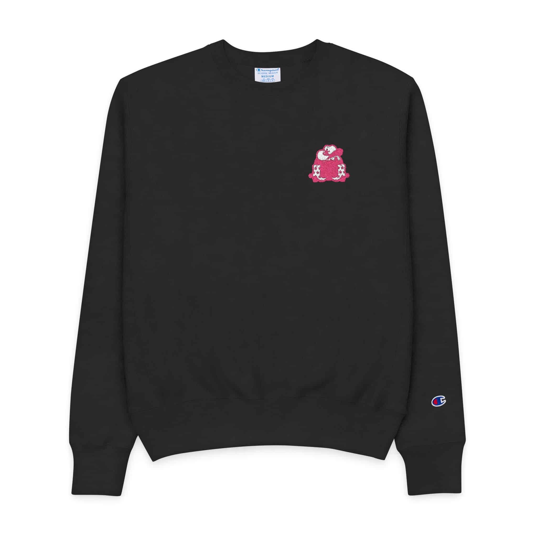 Retro Emblem With Pair Cowgirl Boots Hat Pink Retro Concept With Cactus Desert Landscape Mens Champion Crewneck Sweatshirt