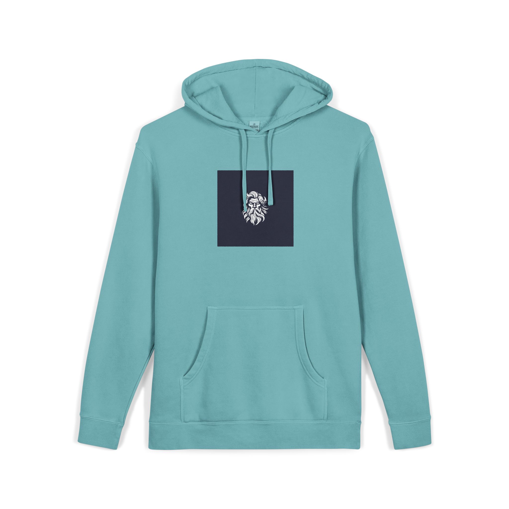 Zeus Logo Design Vector Illustration Unisex Pigment Dyed Hoodie Embroidery - Image 11