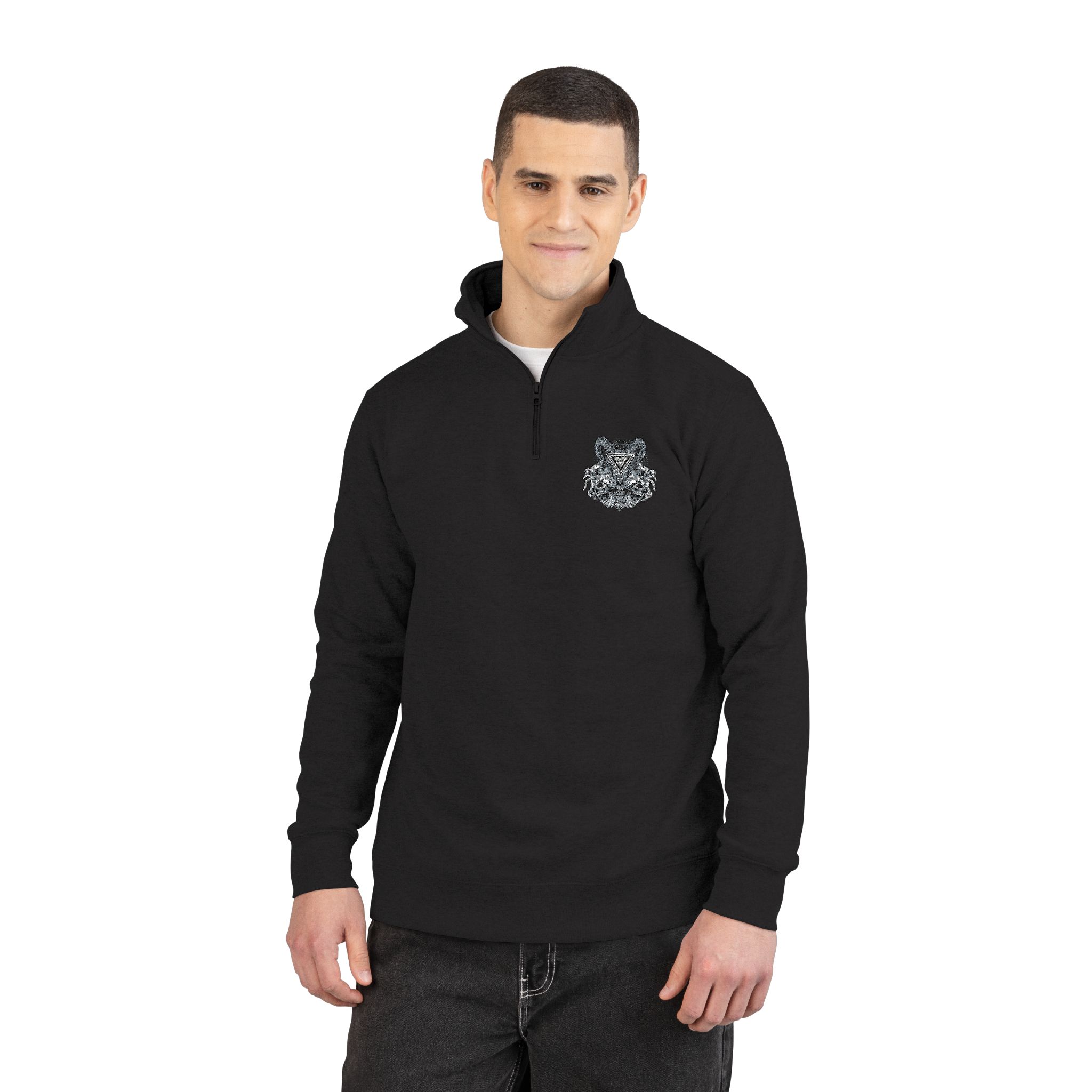 Gothic Sign With Skull Grunge Vintage Design T Shirts (3) Unisex Fleece Pullover Embroidery - Image 3