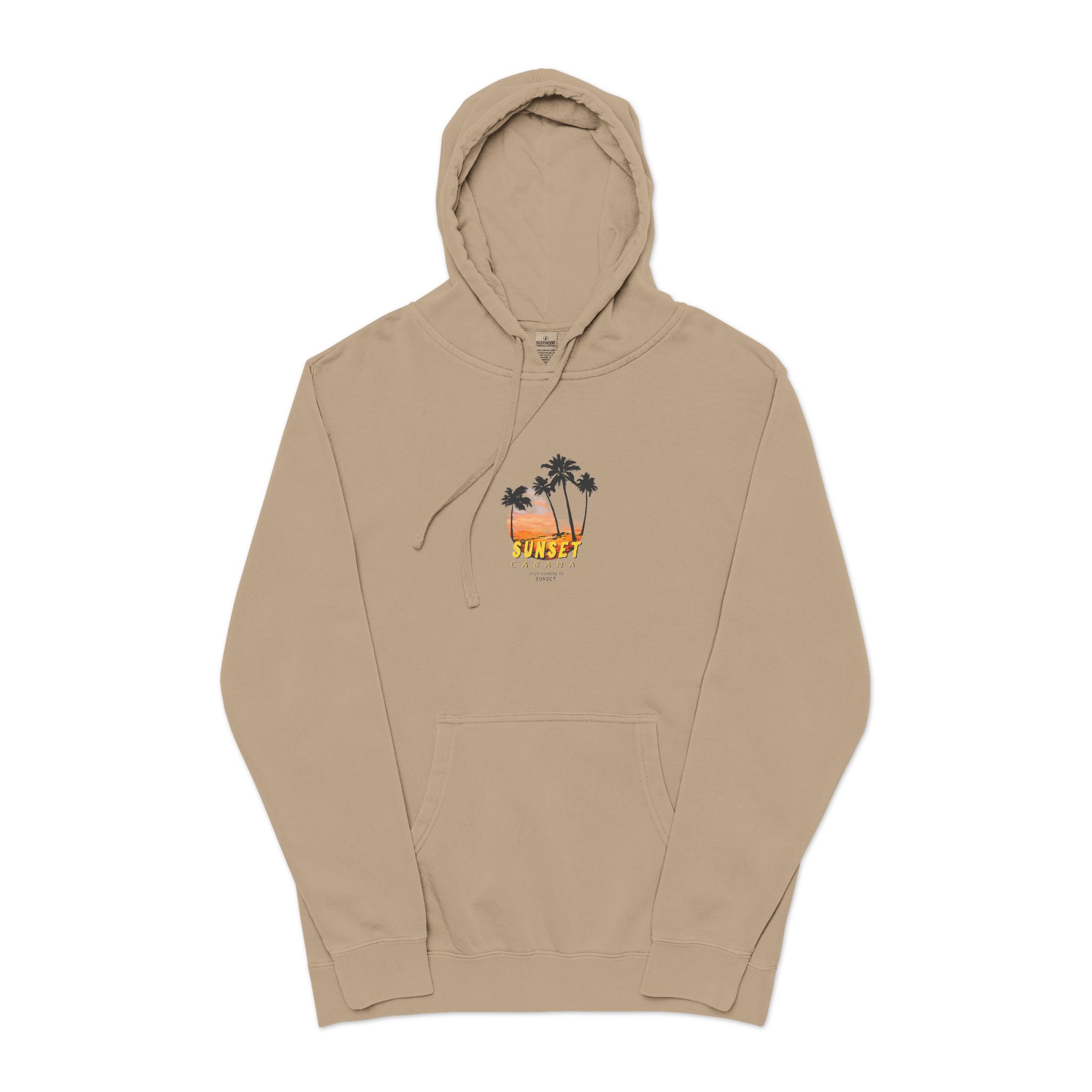 Sunset Cabana Unisex Pigment Dyed Hoodie Embroidery - Image 5