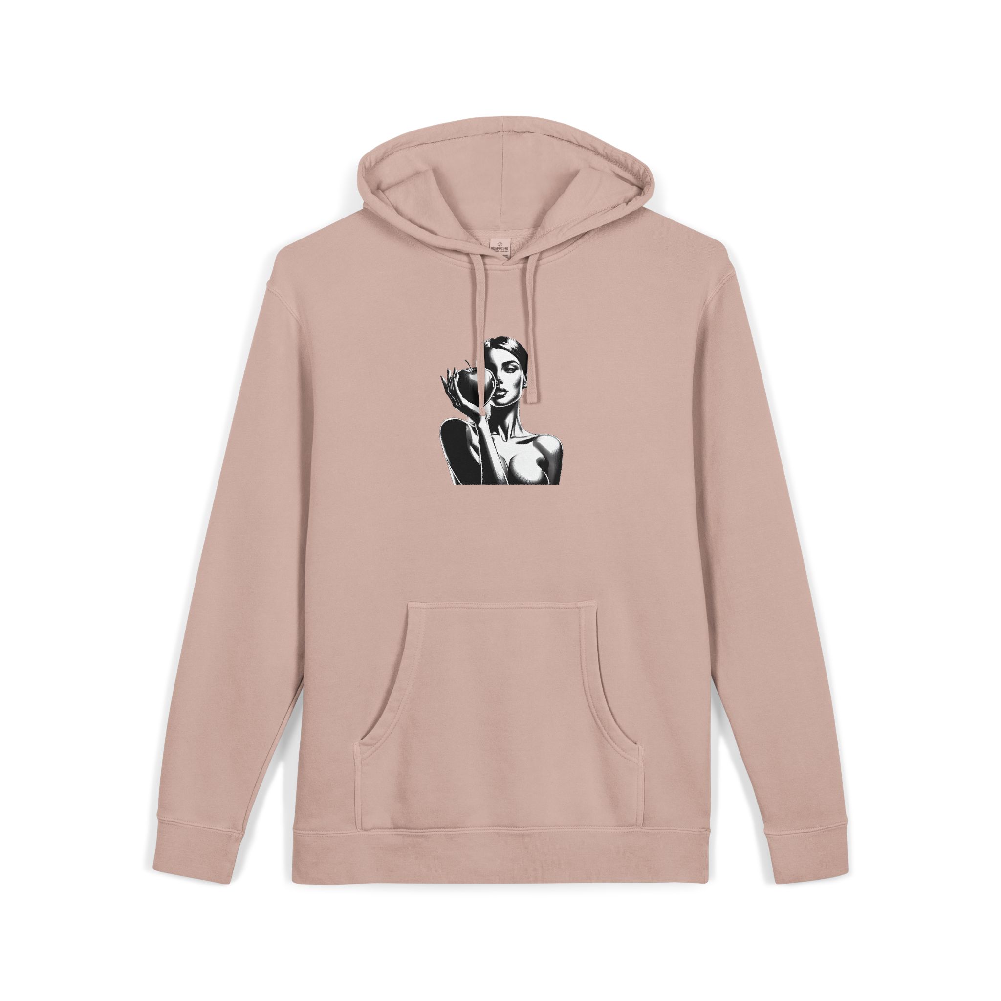 Woman Apple 181409 Unisex Pigment Dyed Hoodie Embroidery - Image 3
