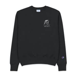 Intricate Closeup Skull Vector Art Mens Champion Crewneck Sweatshirt