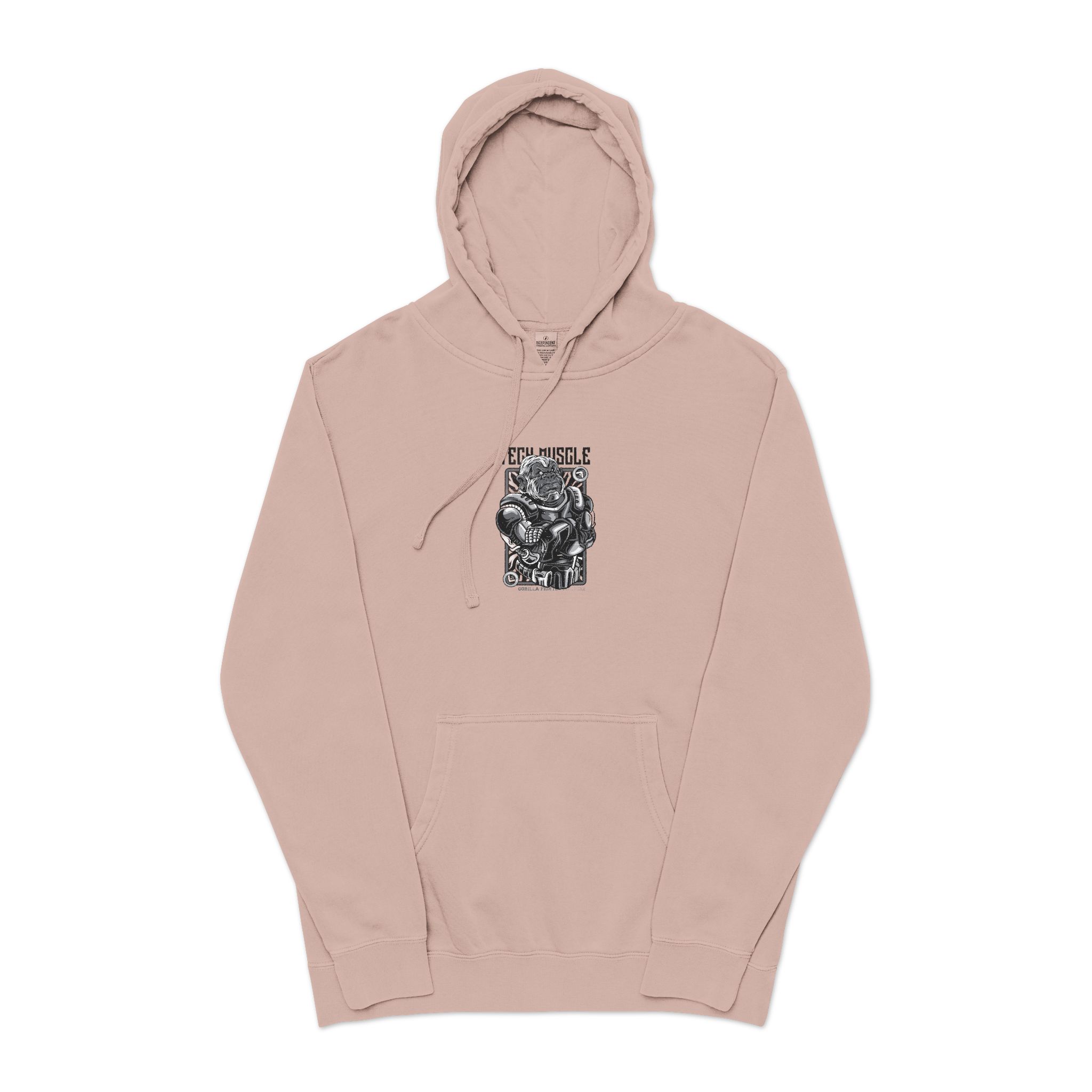 Tech Muscle Unisex Pigment Dyed Hoodie Embroidery