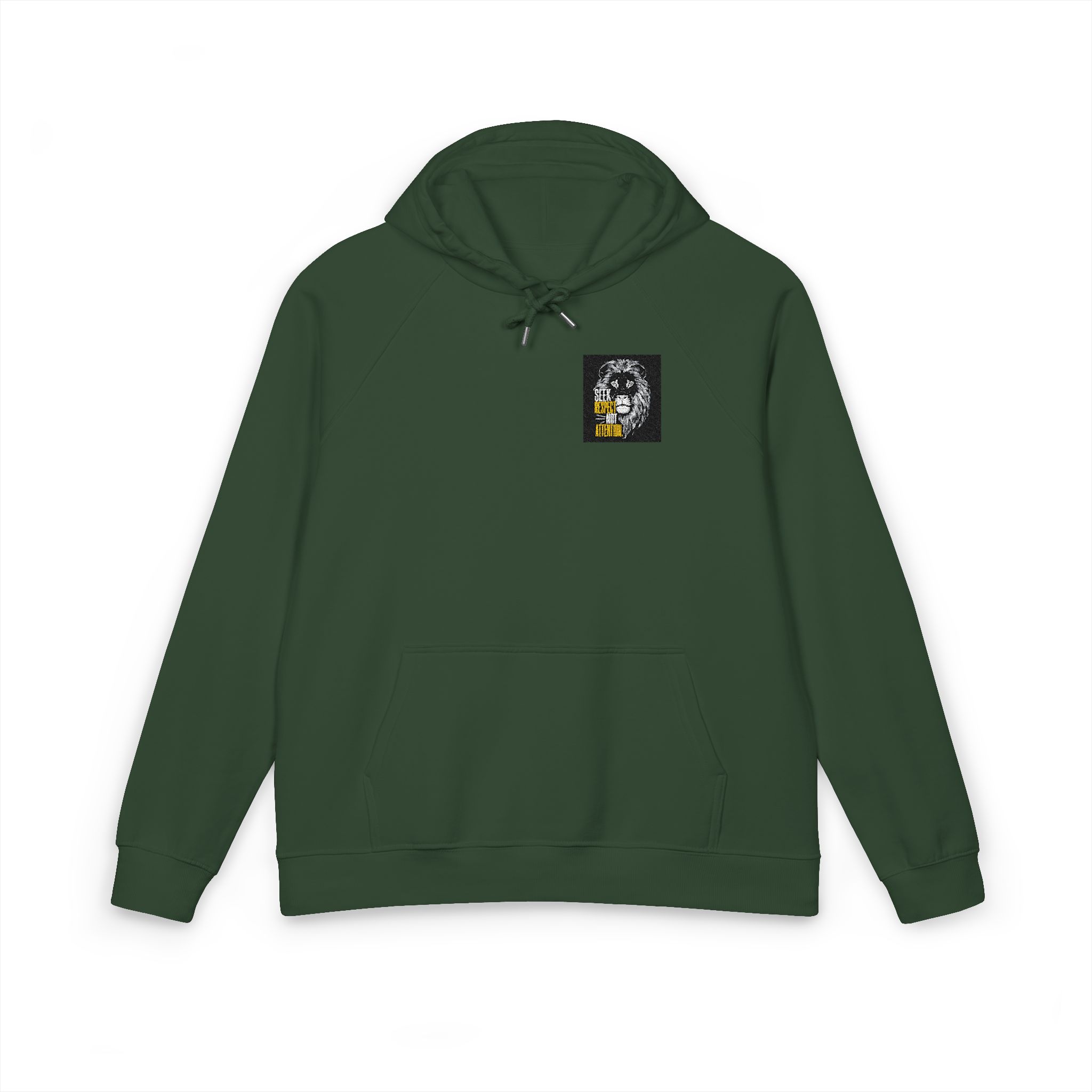 Seek Respect Not Attention Unisex Eco Raglan Hoodie Embroidery - Image 13