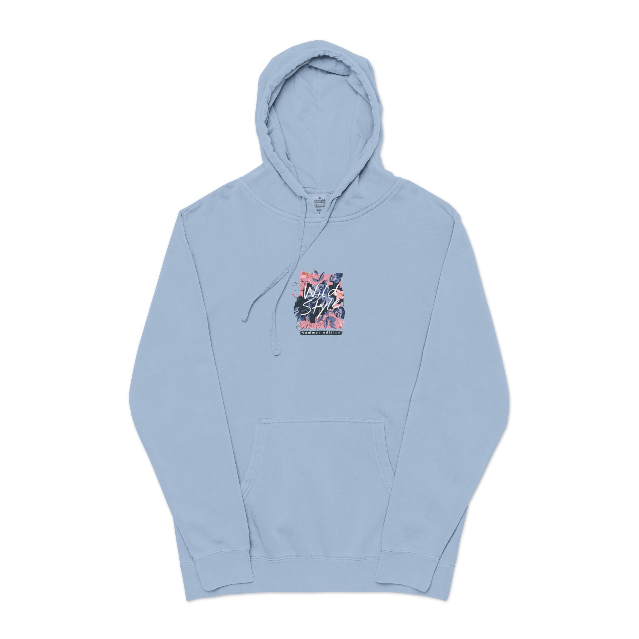 Wild Style Unisex Pigment Dyed Hoodie Embroidery - Image 17