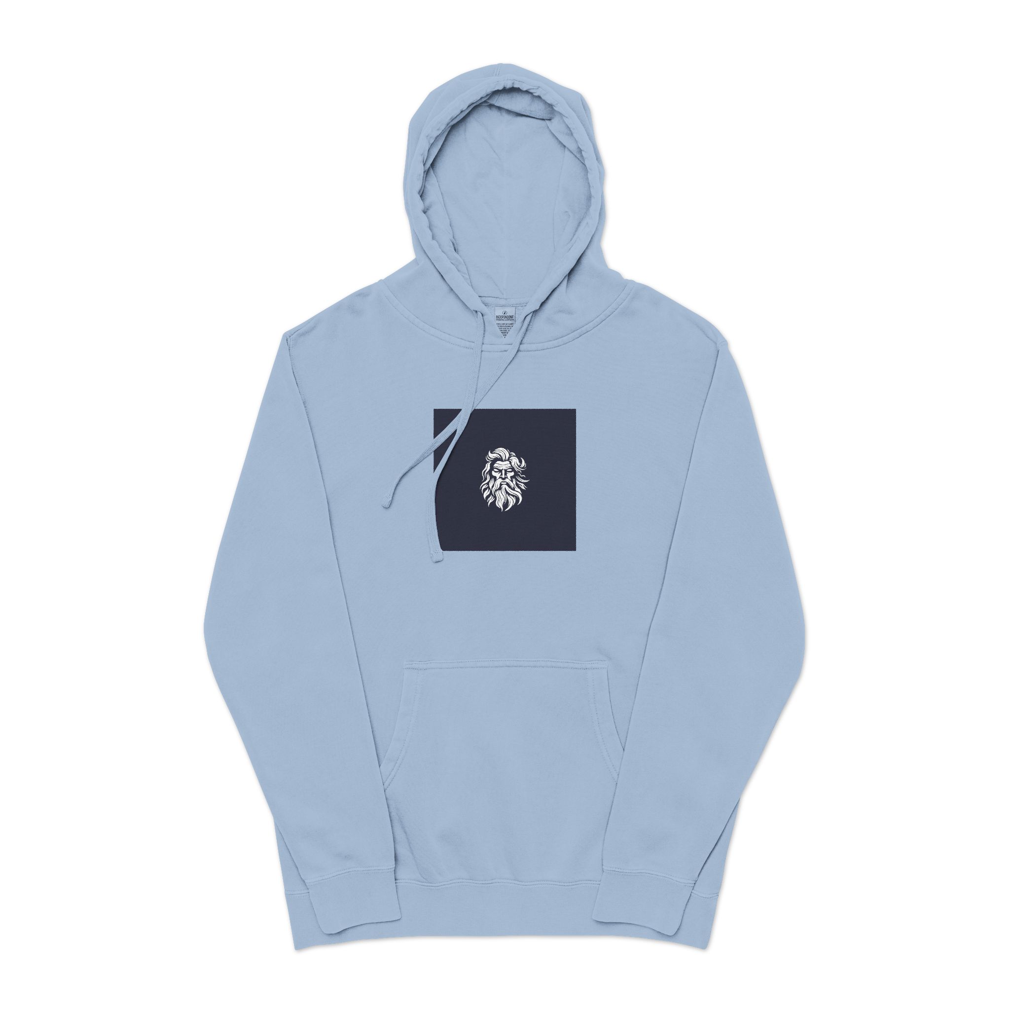 Zeus Logo Design Vector Illustration Unisex Pigment Dyed Hoodie Embroidery - Image 17