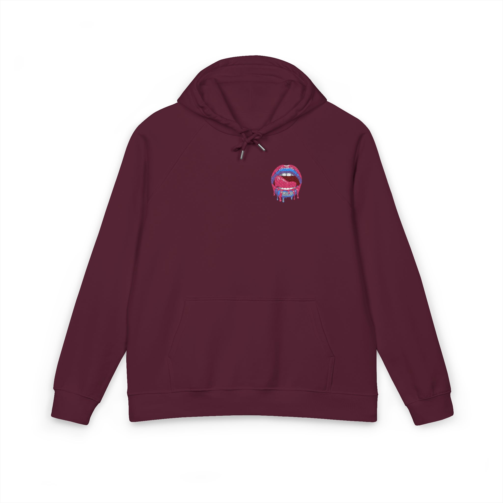 Sexy Lips V11 Unisex Eco Raglan Hoodie Embroidery - Image 21