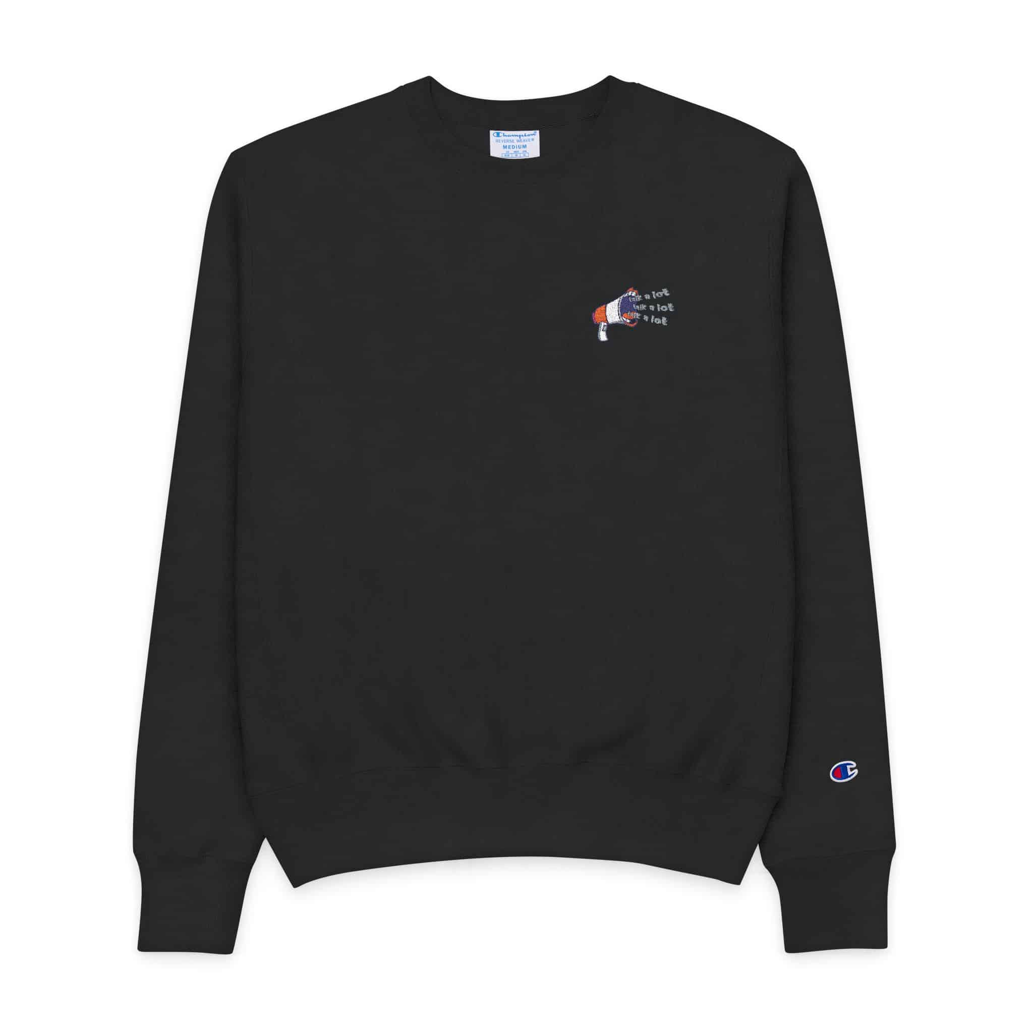 Talk A Lot Mens Champion Crewneck Sweatshirt