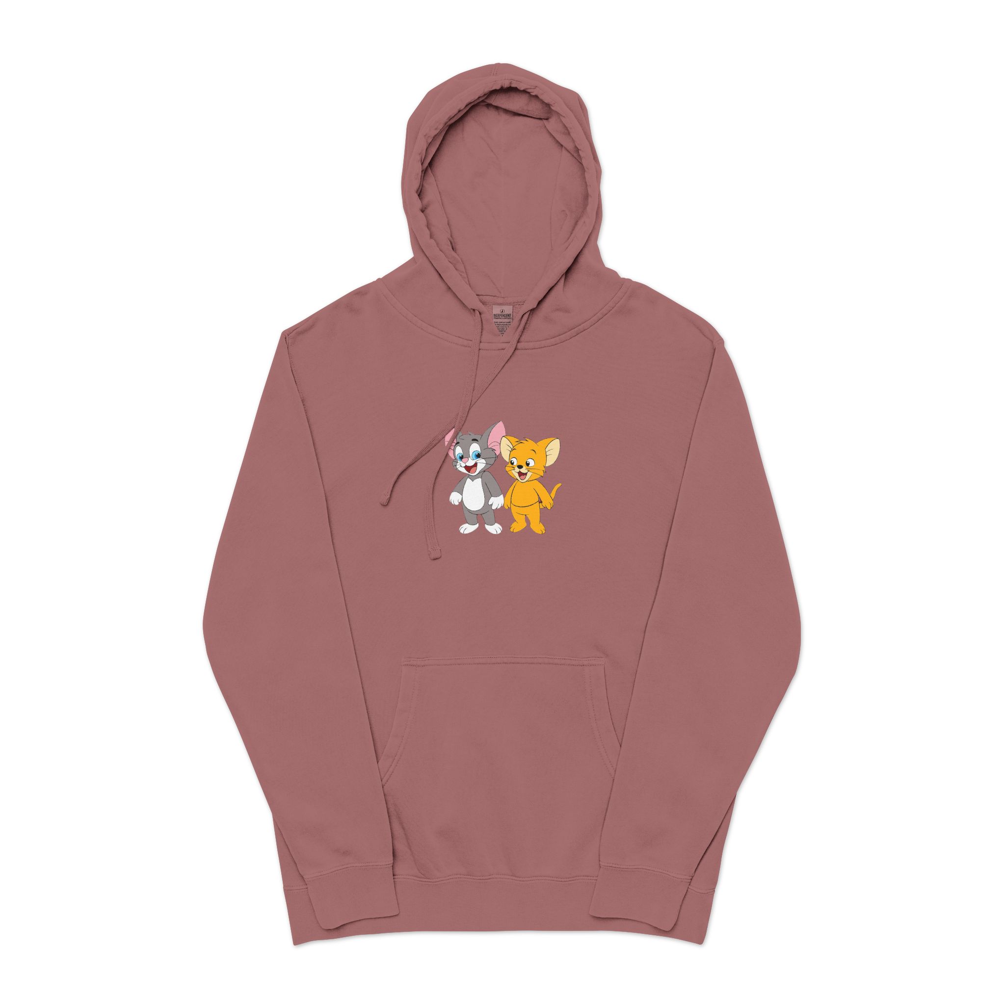 Tom and Jerry Unisex Pigment Dyed Hoodie Embroidery - Image 29