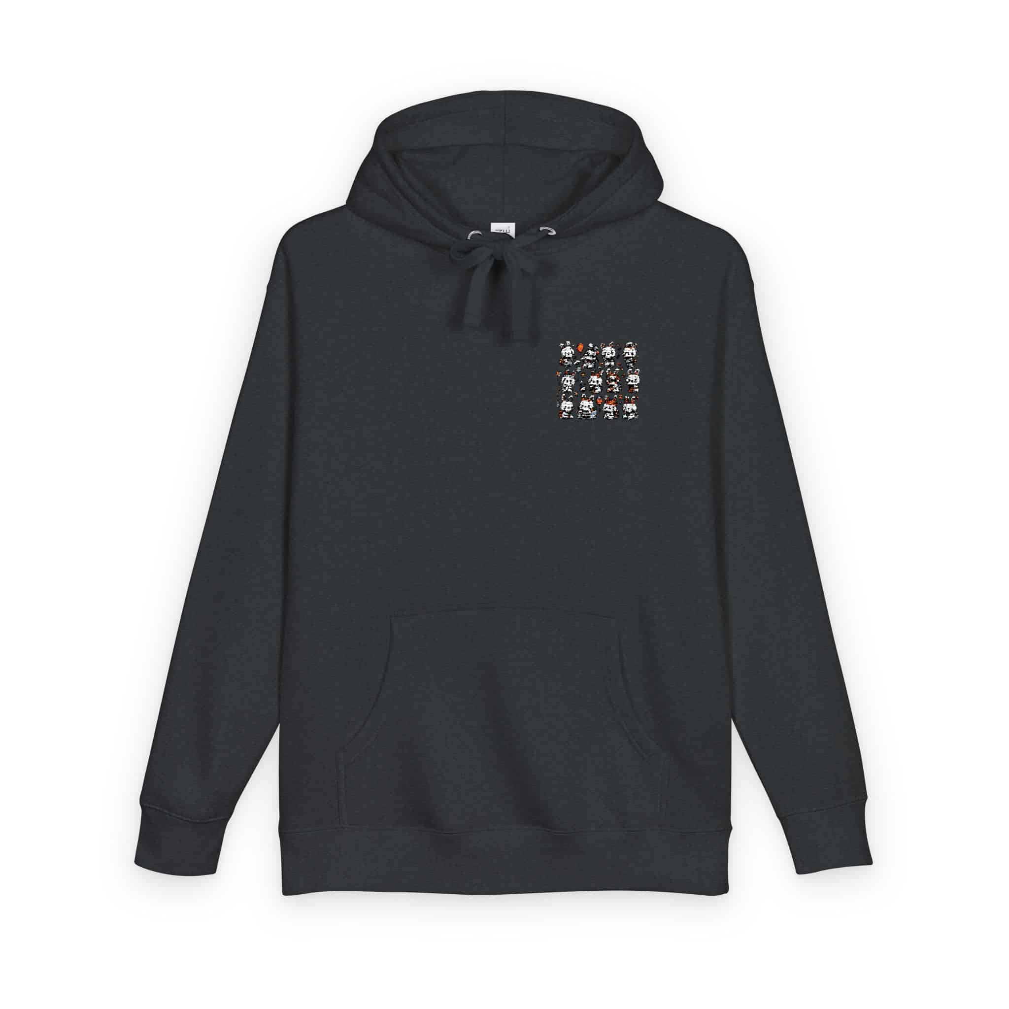 Vector Cartoon Rabbit Sits Field Flowers (1) Unisex Fleece Hoodie - Image 26