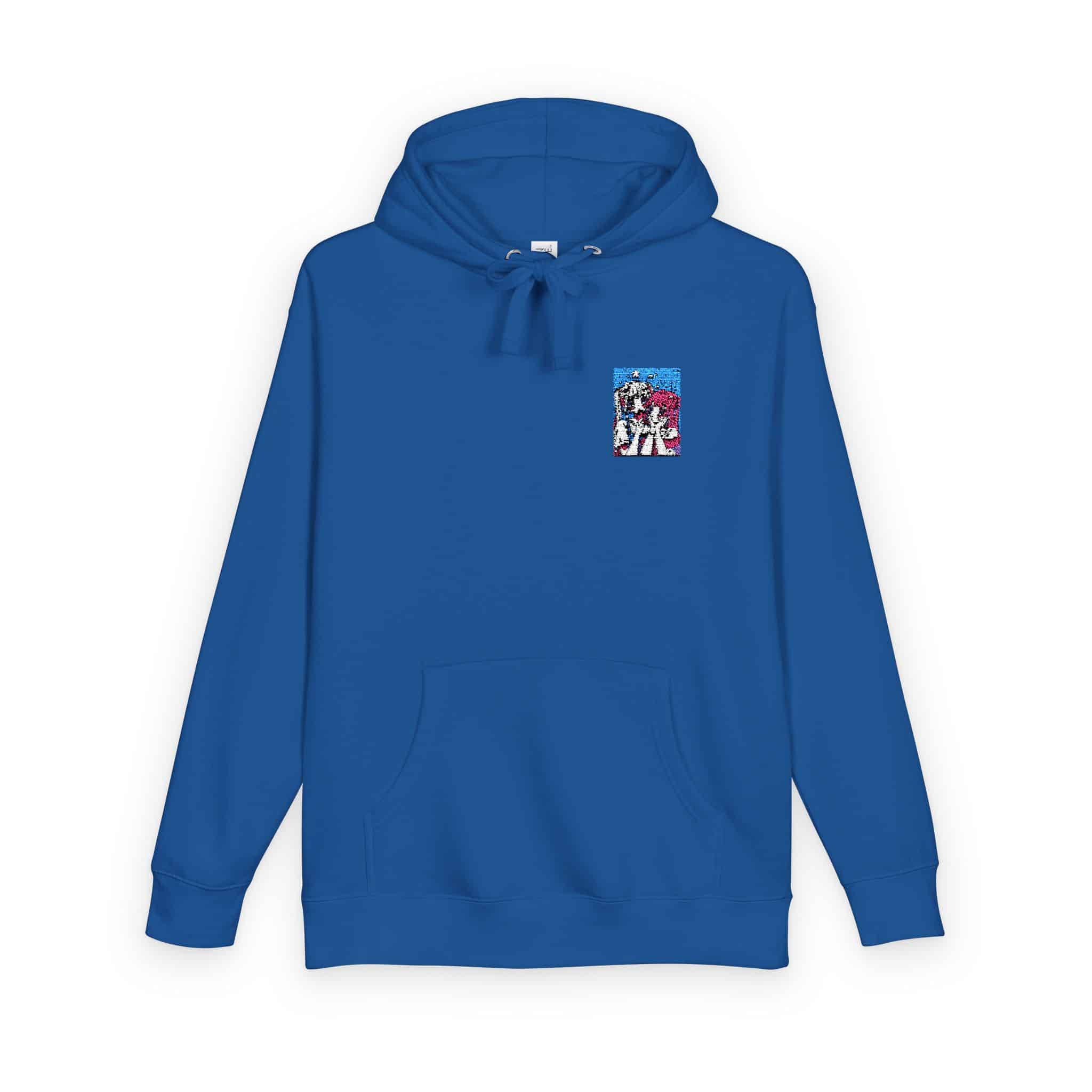 Portrait Anime Character With Stars (2) Unisex Fleece Hoodie - Image 18
