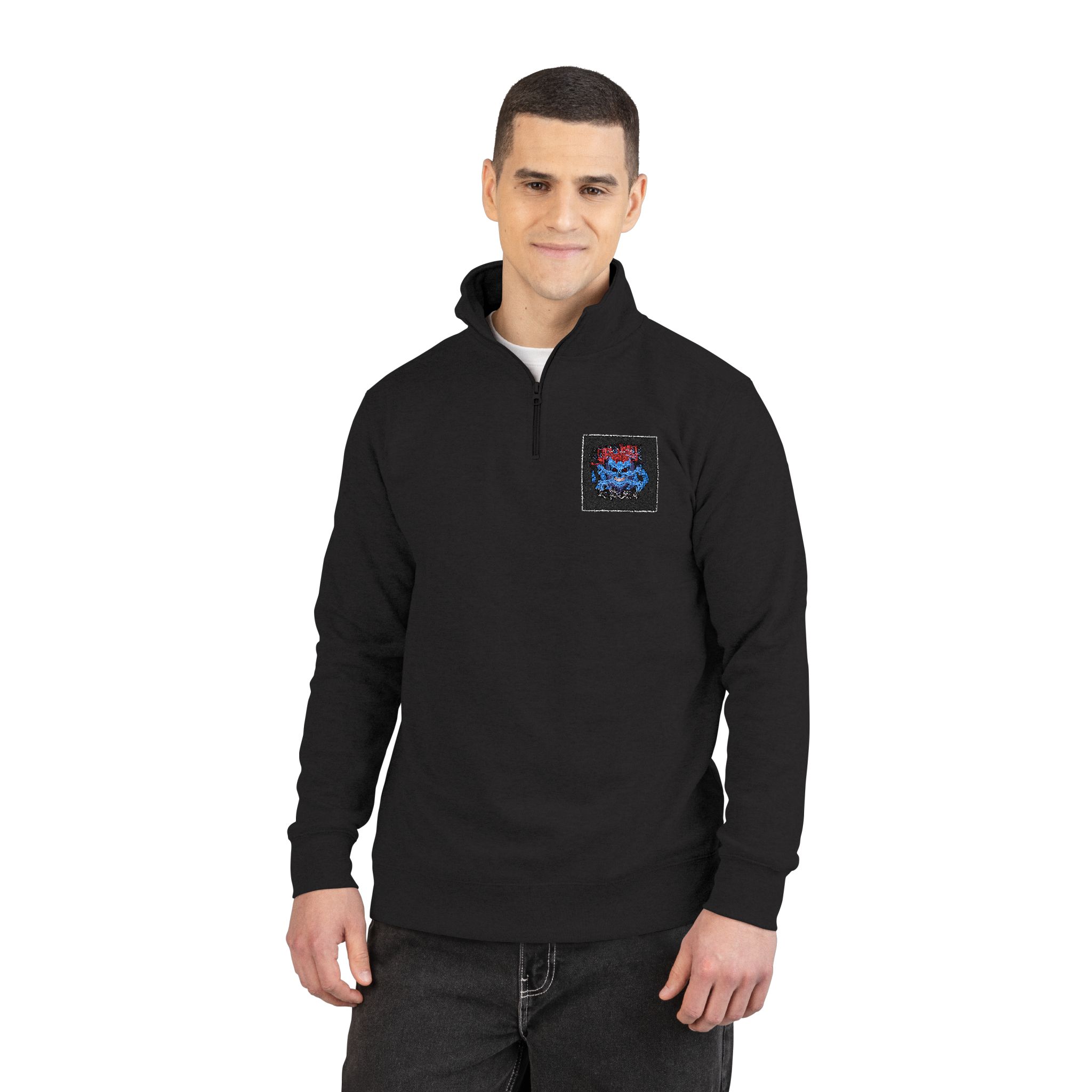 Gothic Sign With Grunge Skull Grunge Vintage Design T Shirts Unisex Fleece Pullover Embroidery - Image 3