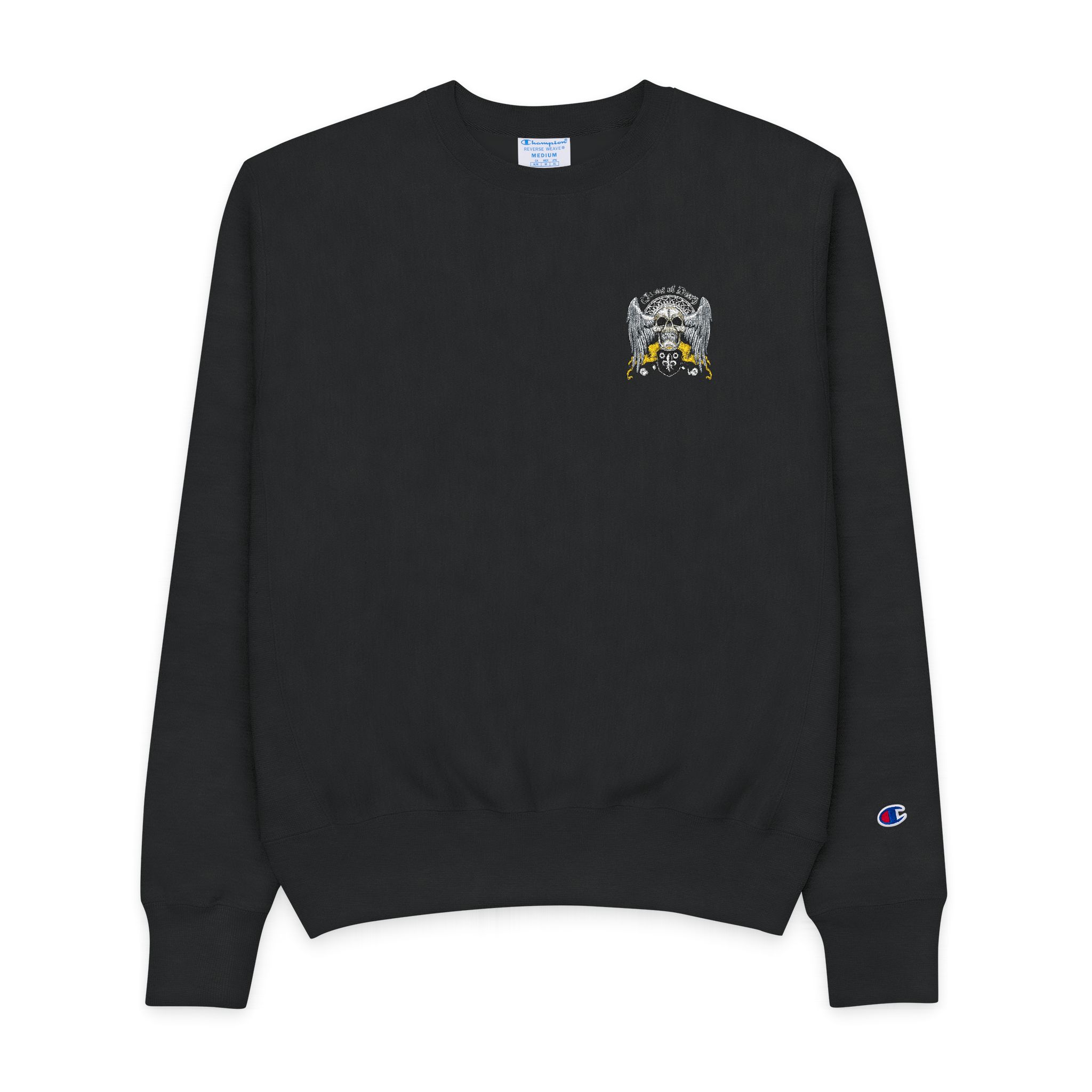 Gothic Sign With Skull Grunge Vintage Design T Shirts (39) Mens Champion Crewneck Sweatshirt