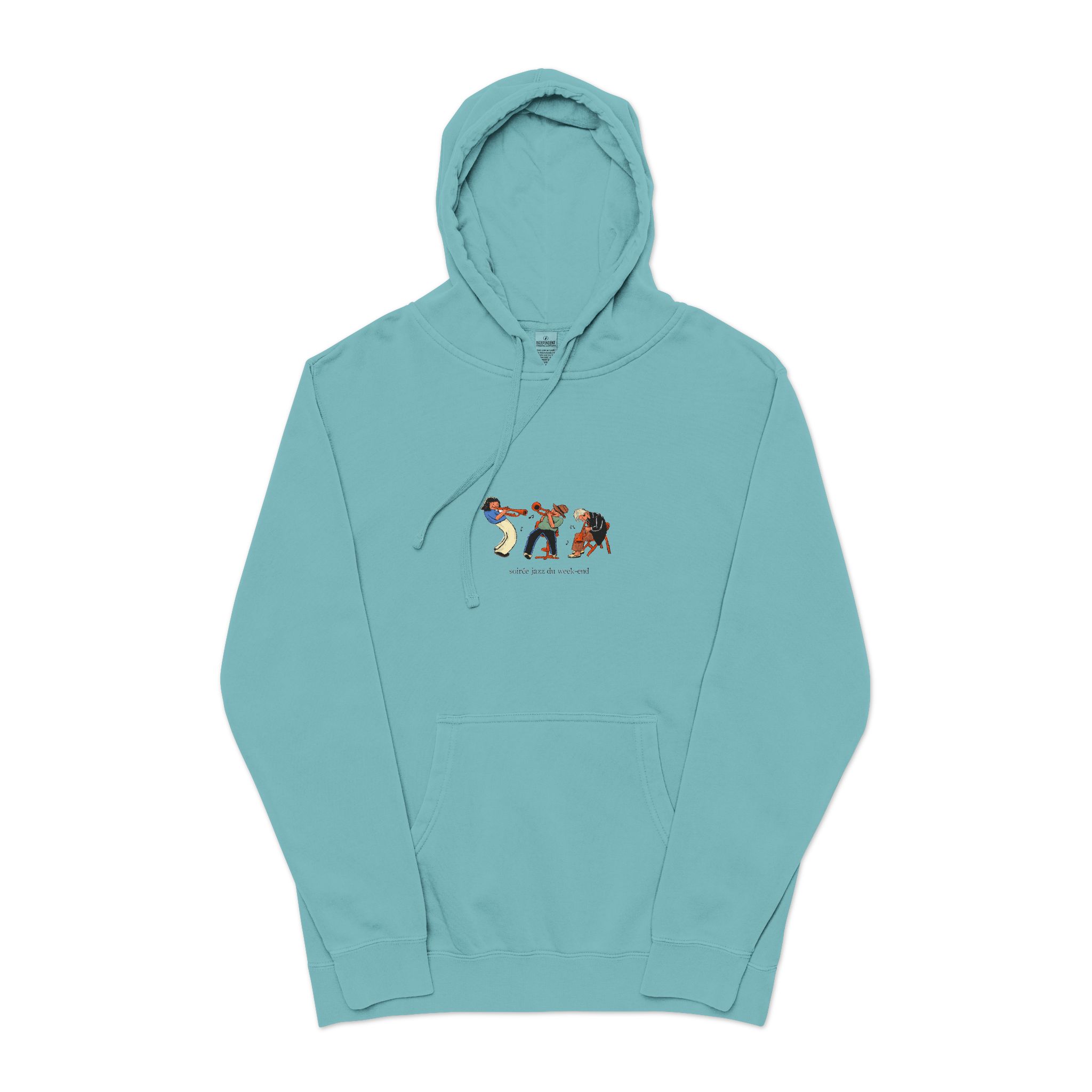 Underground Crete Sessions Unisex Pigment Dyed Hoodie Embroidery - Image 9