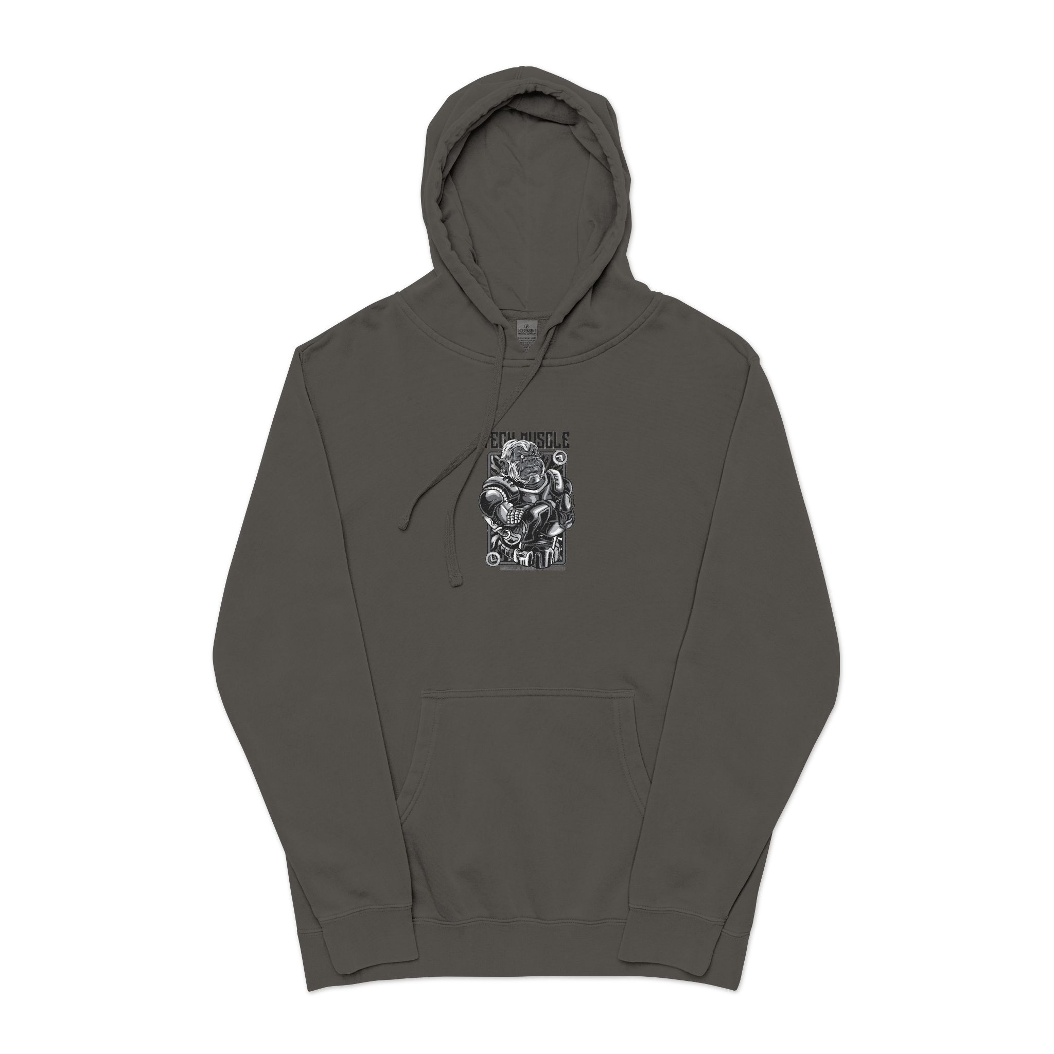 Tech Muscle Unisex Pigment Dyed Hoodie Embroidery - Image 25