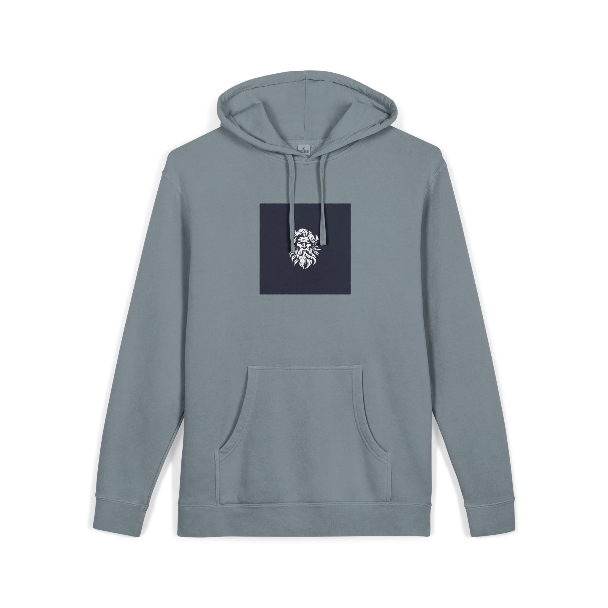 Zeus Logo Design Vector Illustration Unisex Pigment Dyed Hoodie Embroidery - Image 23