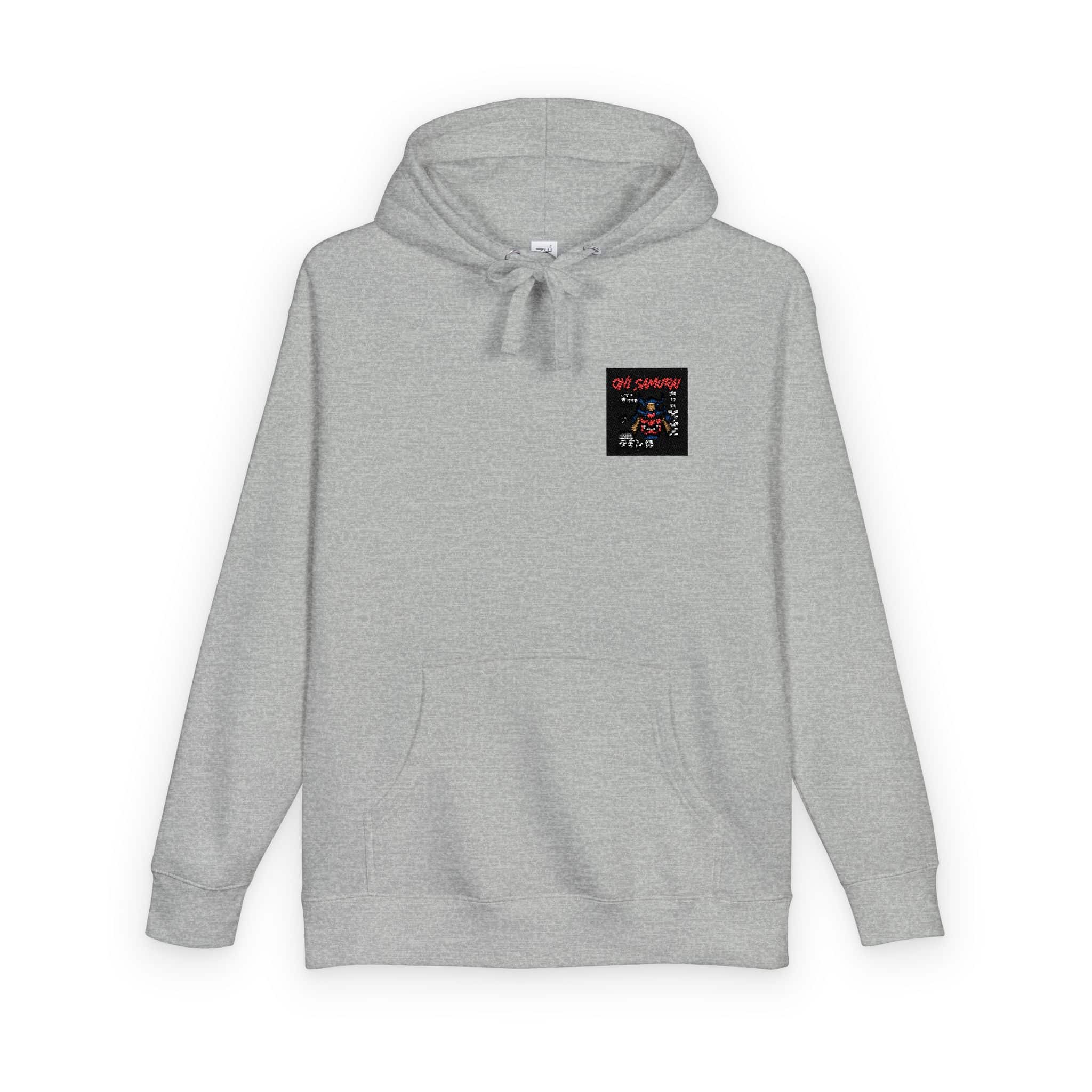 Oni Samurai Design Logo Vector Copia Unisex Fleece Hoodie - Image 14