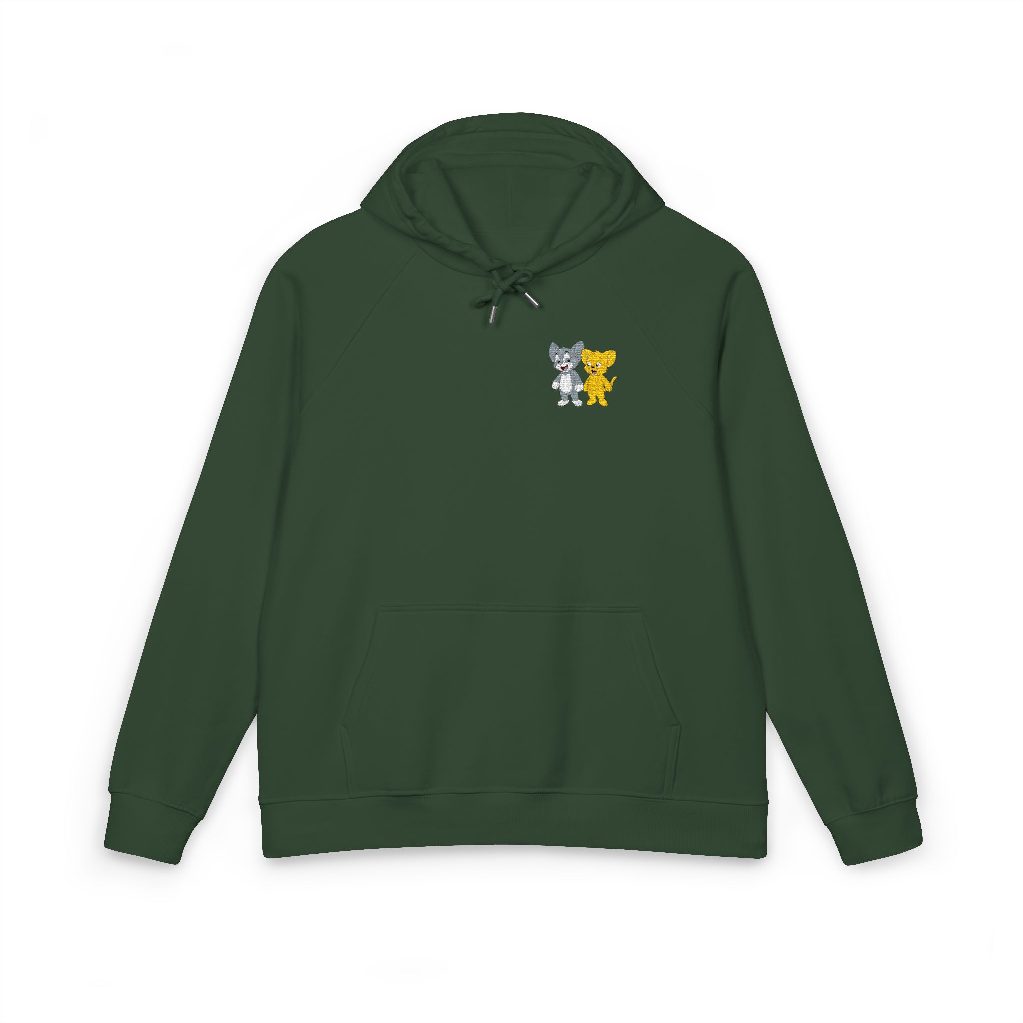 Tom and Jerry Unisex Eco Raglan Hoodie Embroidery - Image 13