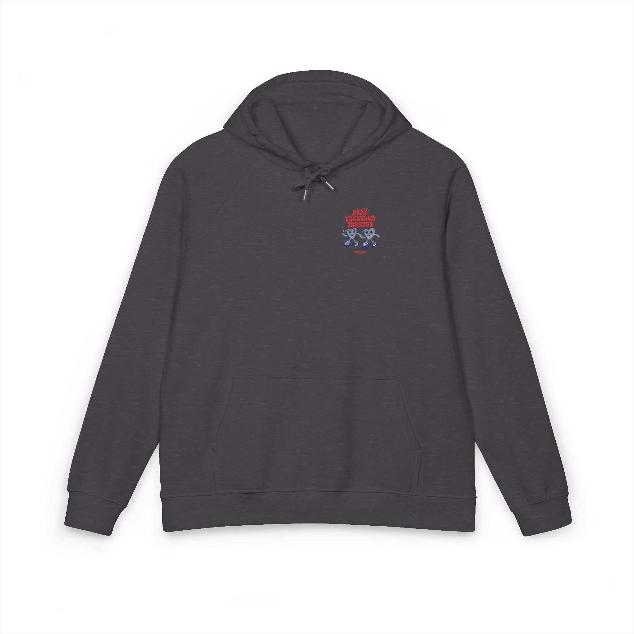 Stay Together Forever Unisex Eco Raglan Hoodie Embroidery - Image 9
