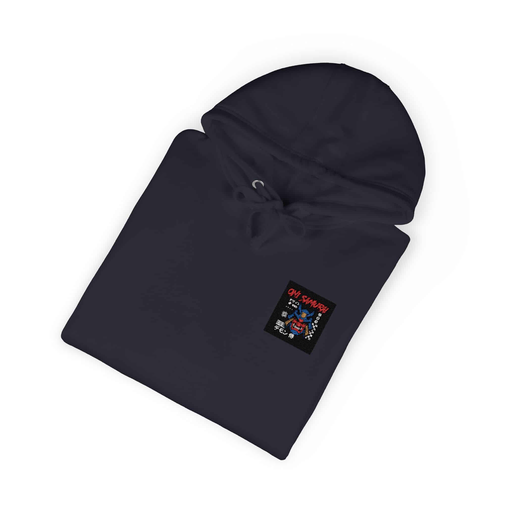 Oni Samurai Design Logo Vector Copia Unisex Fleece Hoodie - Image 24