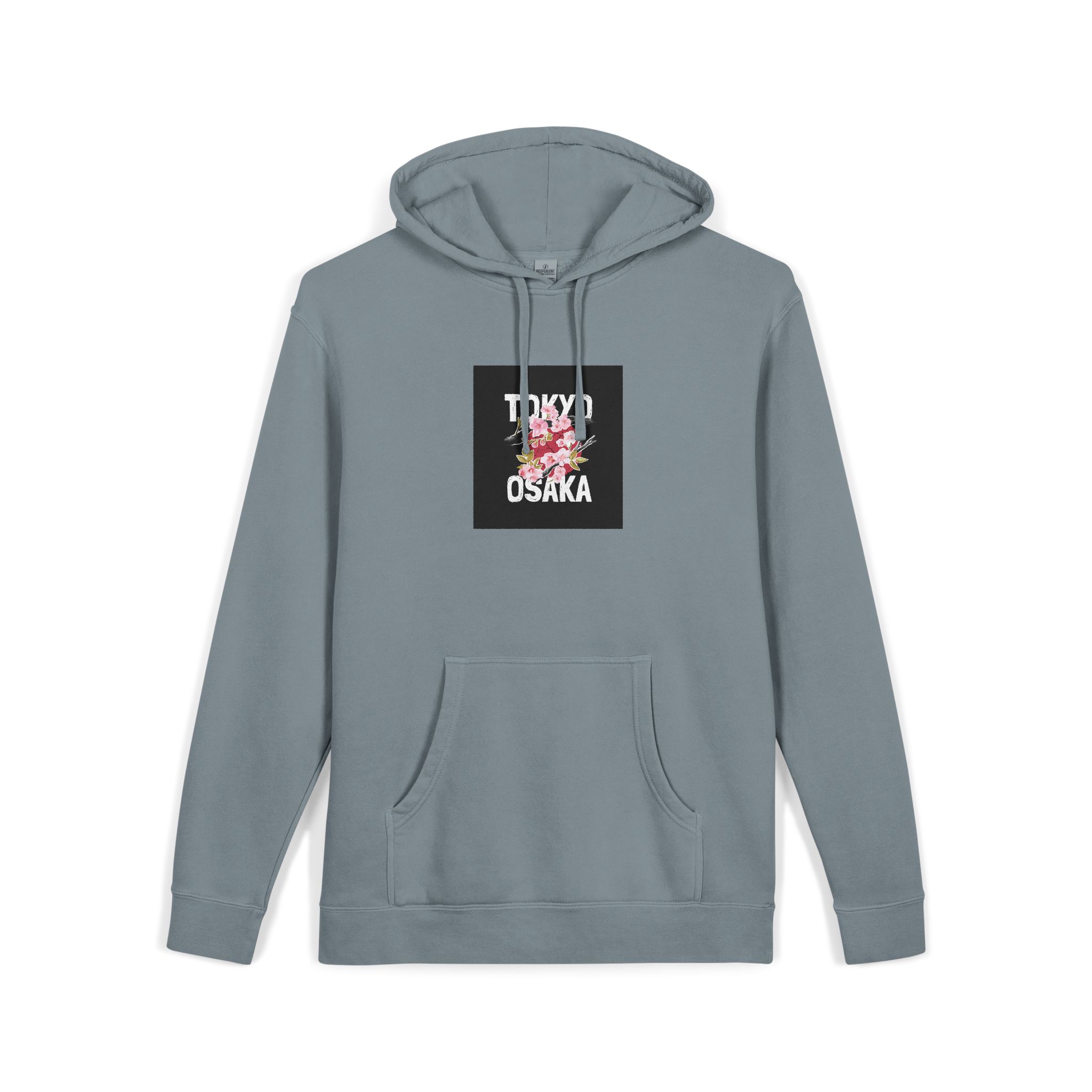 Tokyo Osaka Unisex Pigment Dyed Hoodie Embroidery - Image 23