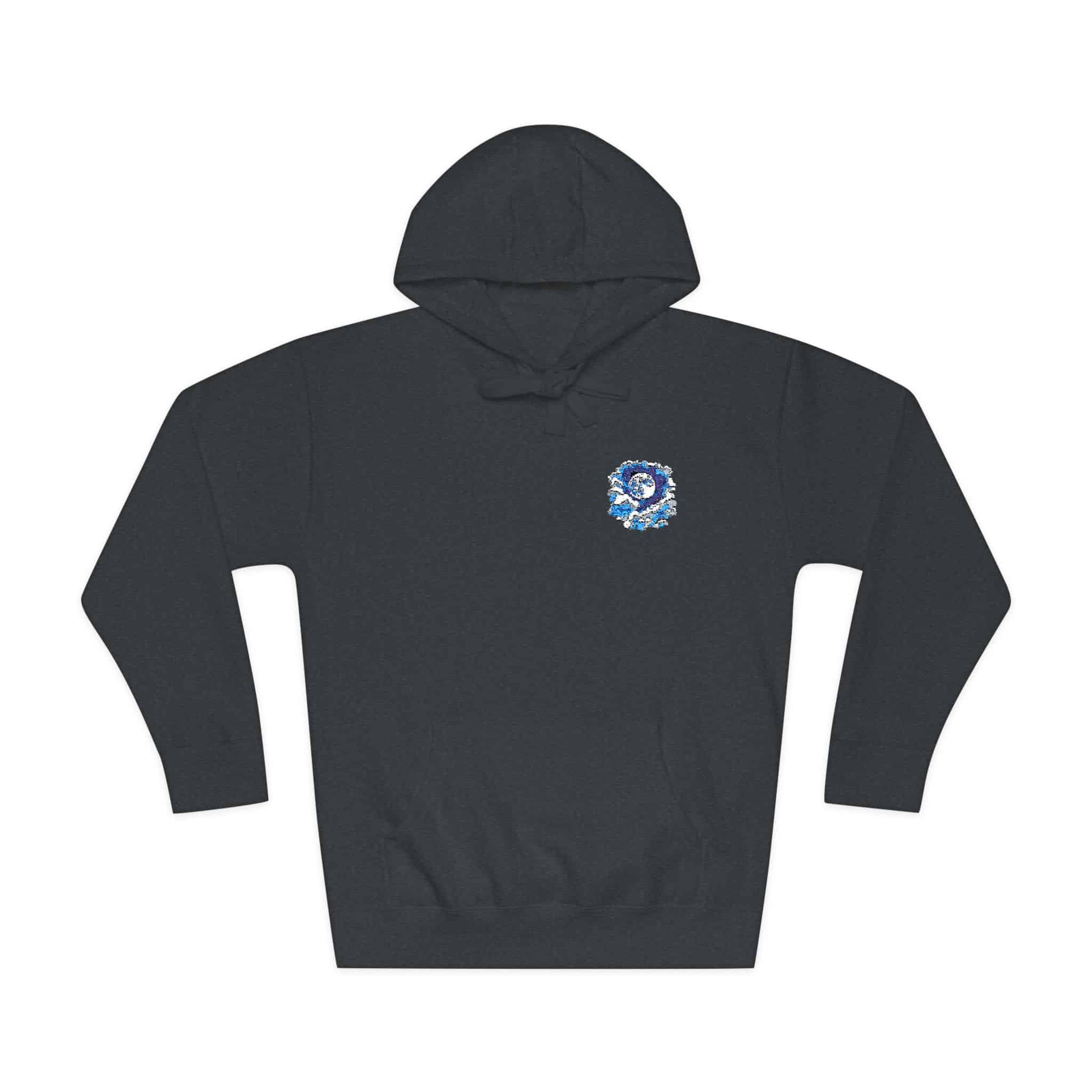 Watercolor Full Moon Clouds Elements Set Unisex Fleece Hoodie - Image 25