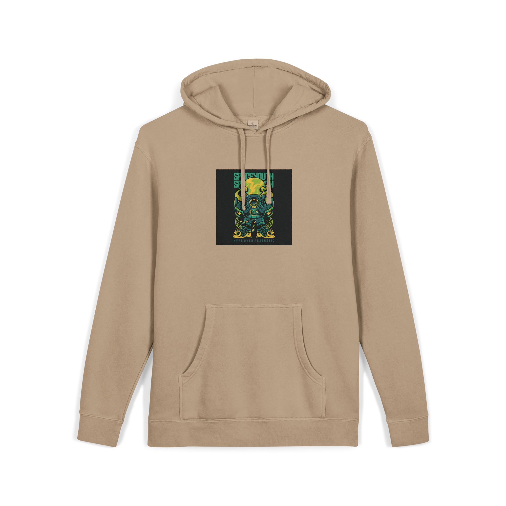 Spaceyouth Unisex Pigment Dyed Hoodie Embroidery - Image 7