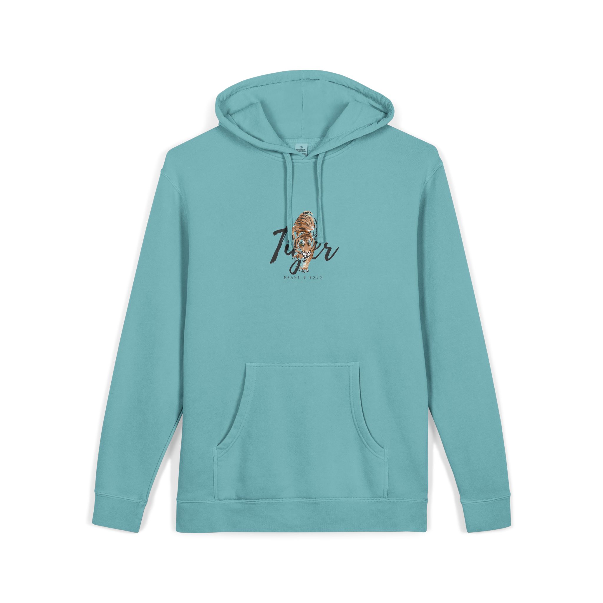 Tiger Brave & Bold Unisex Pigment Dyed Hoodie Embroidery - Image 11