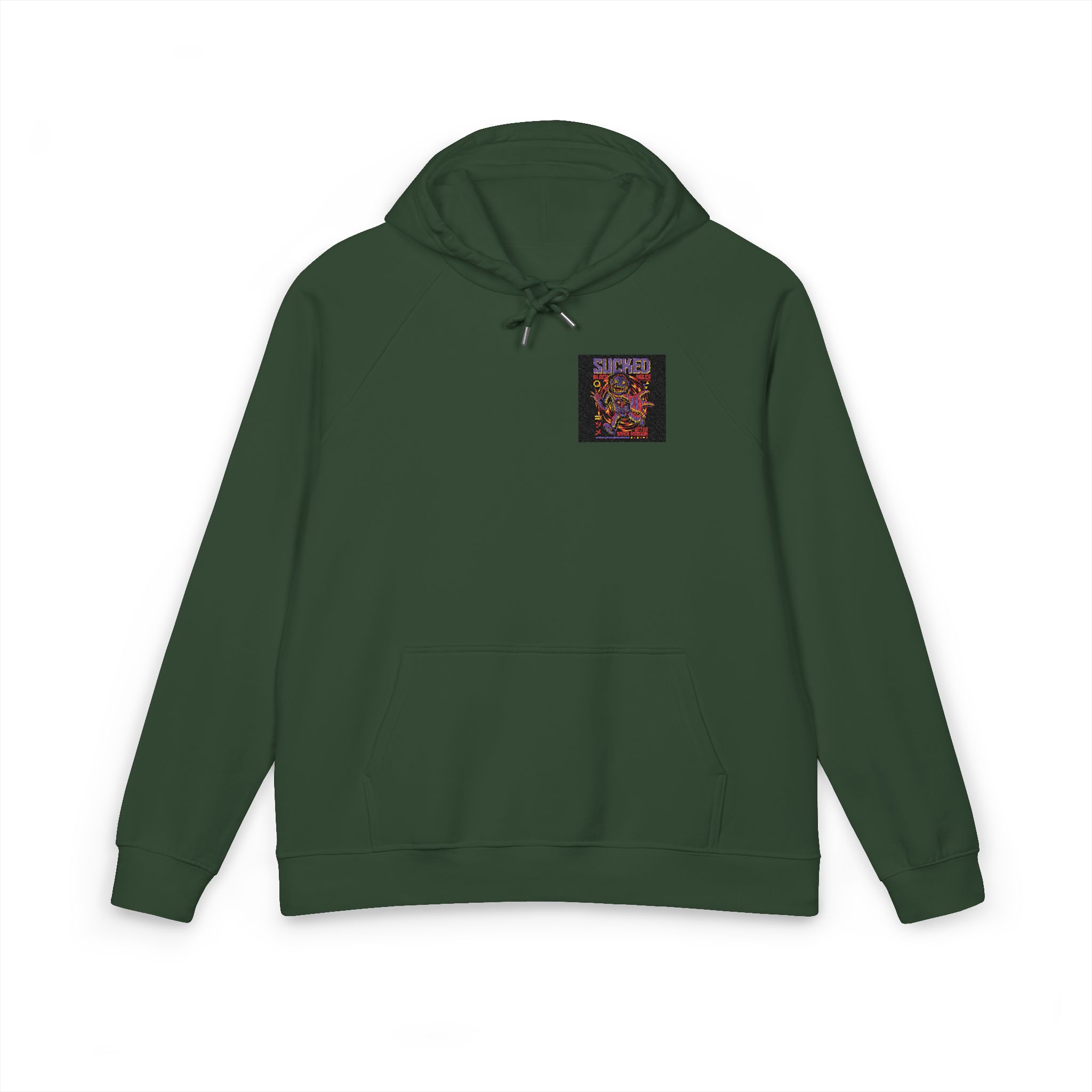 Sucked Black Holes Unisex Eco Raglan Hoodie Embroidery - Image 13