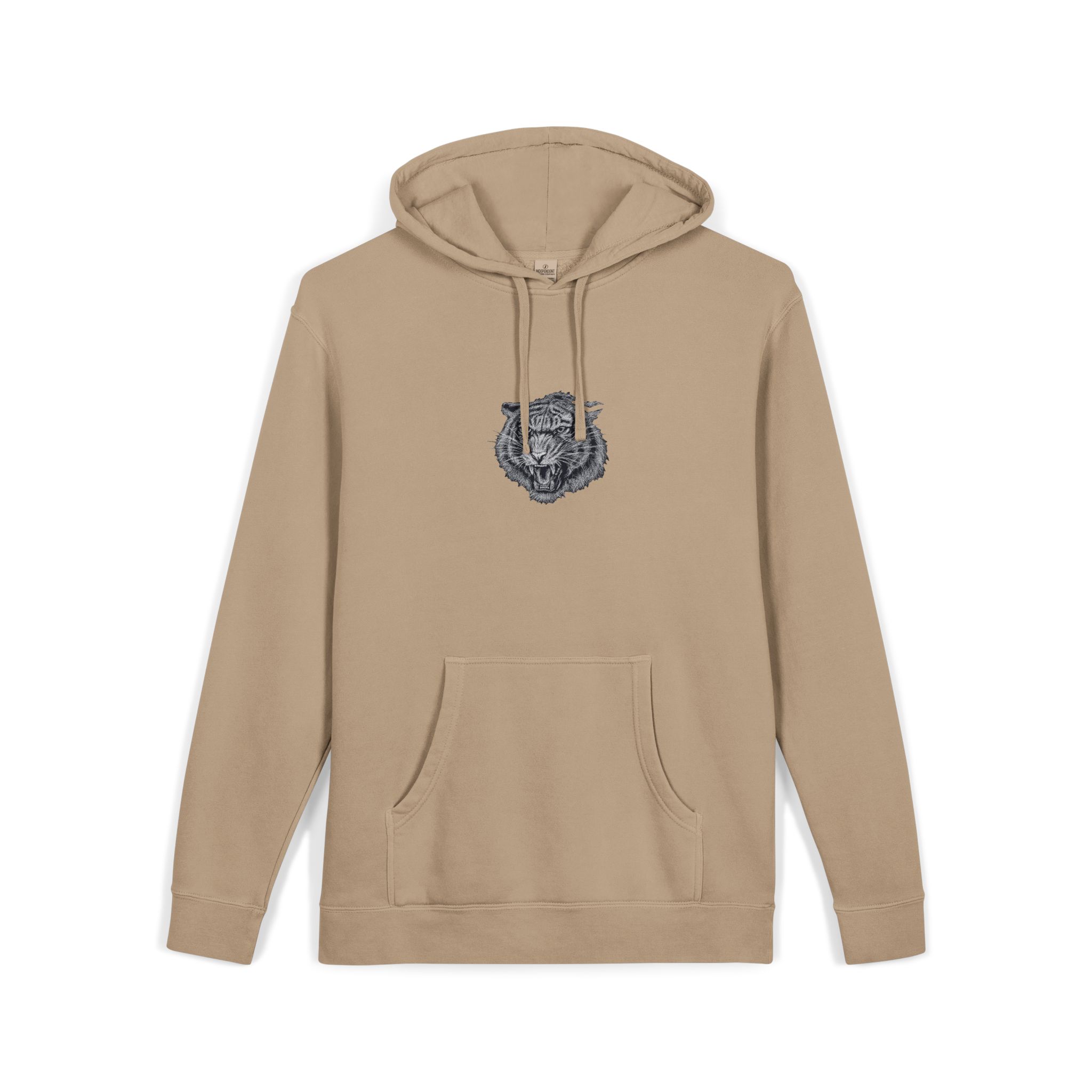 Tiger Copia Unisex Pigment Dyed Hoodie Embroidery - Image 7