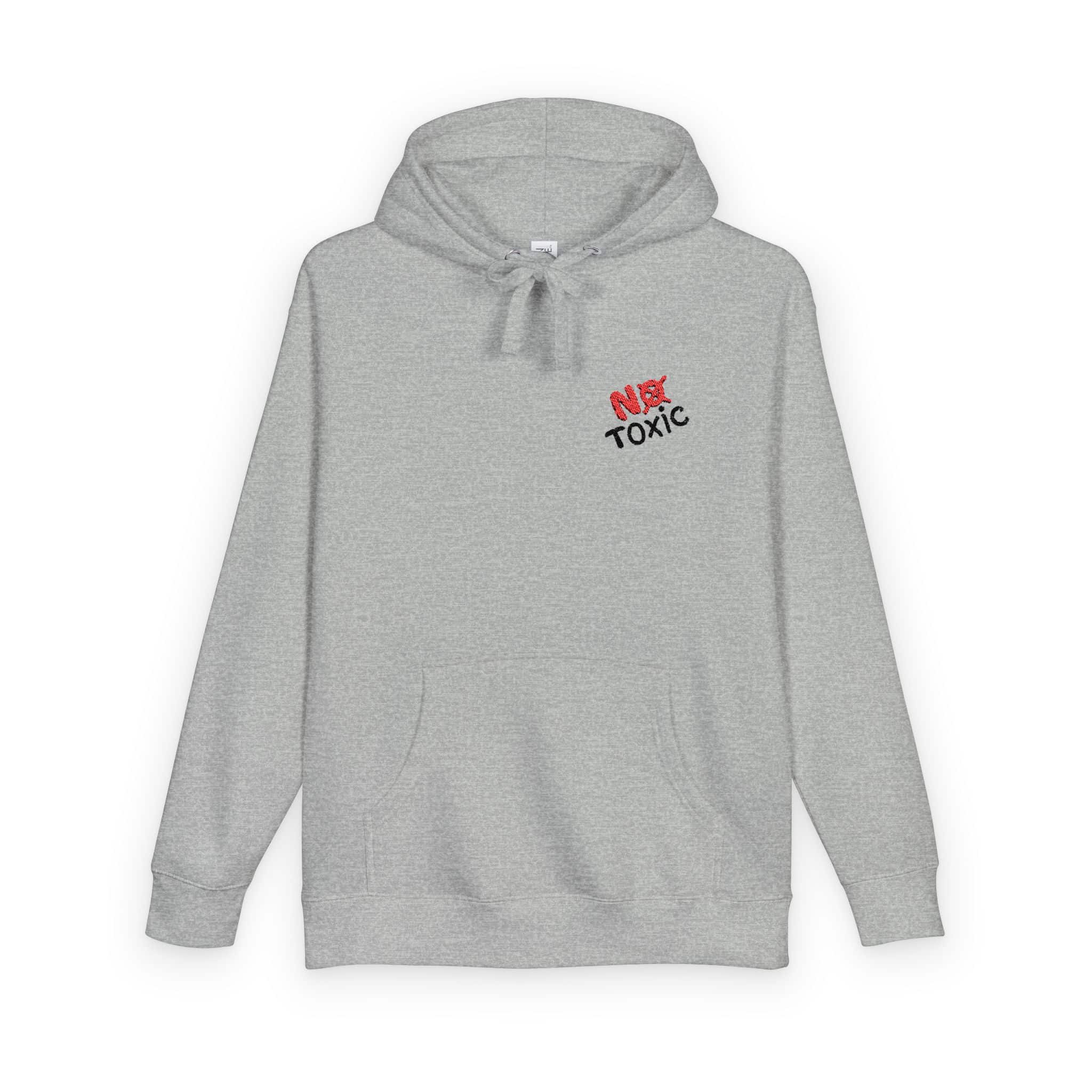 No Toxic Bold Red Black Handdrawn Message Unisex Fleece Hoodie - Image 14