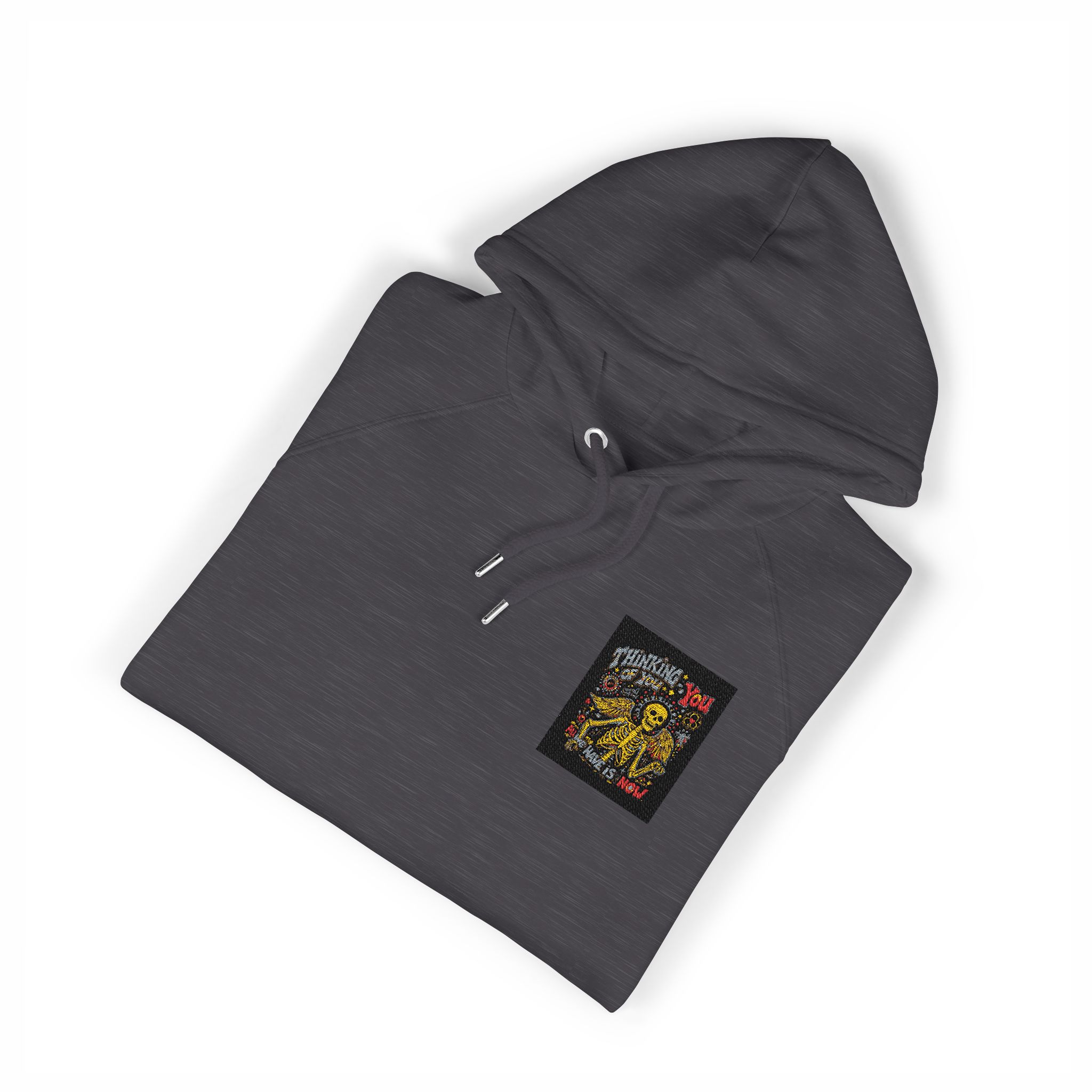 Skeleton Illustration With Mexican Colorful Design Thinking You Unisex Eco Raglan Hoodie Embroidery - Image 11