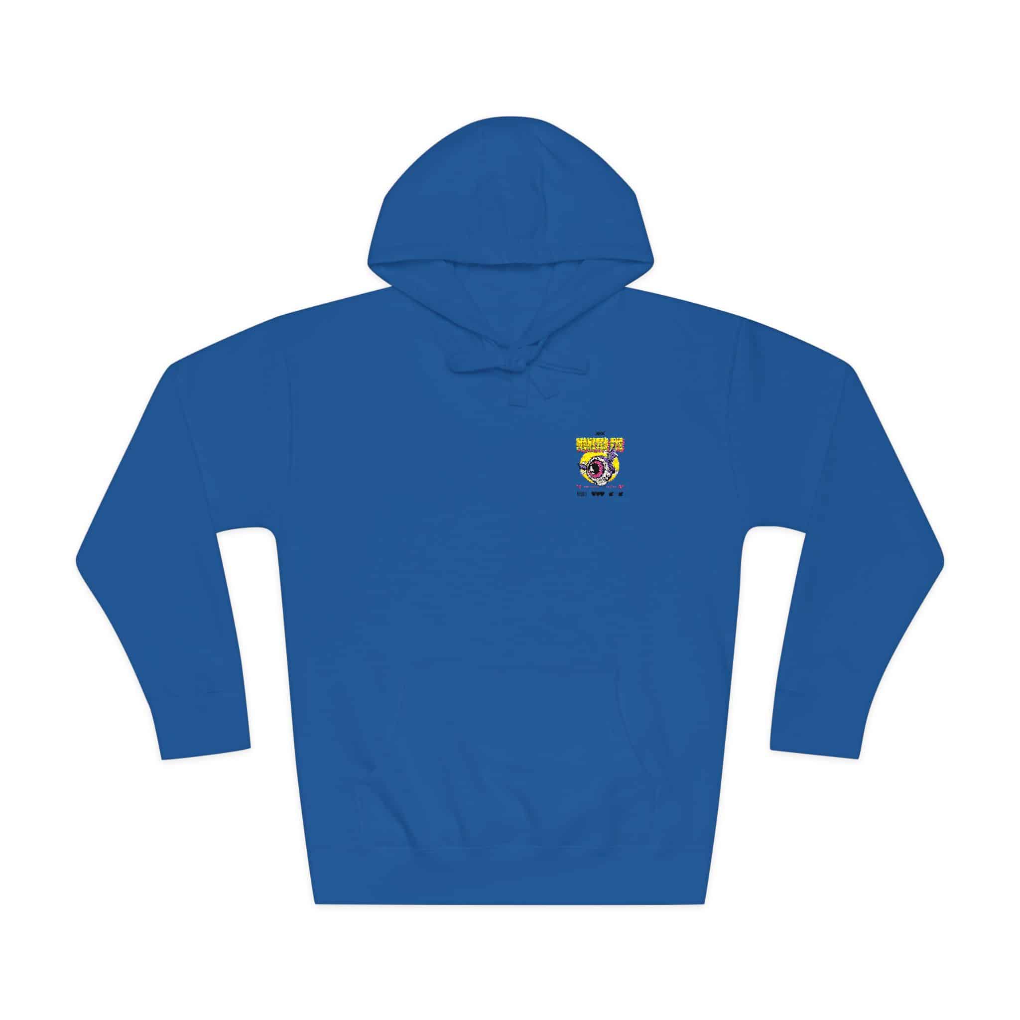Typography Tshirt Design Monster Eye Unisex Fleece Hoodie - Image 17