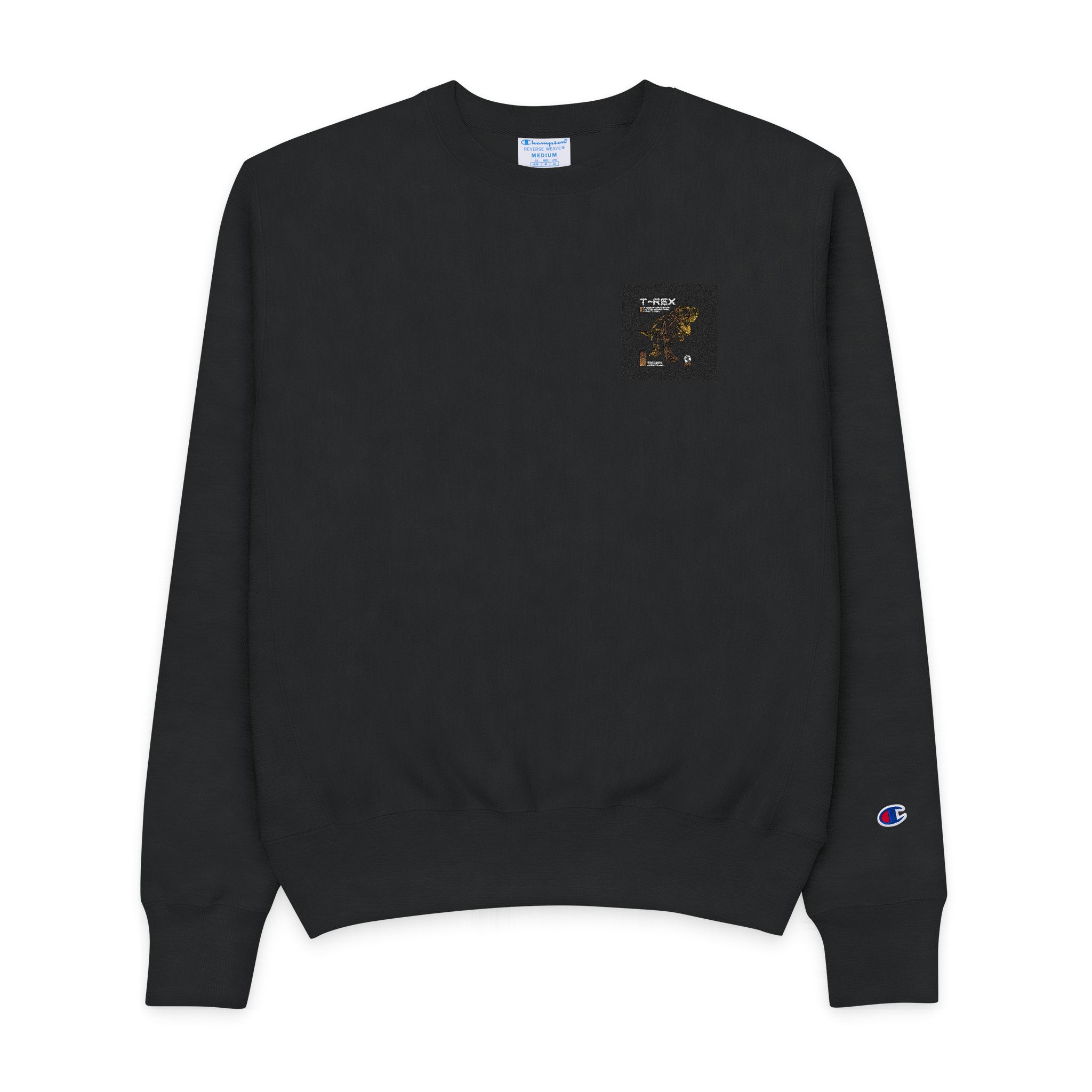 T Rex Wordwide Simple Vintage Clothing Kids Mens Champion Crewneck Sweatshirt