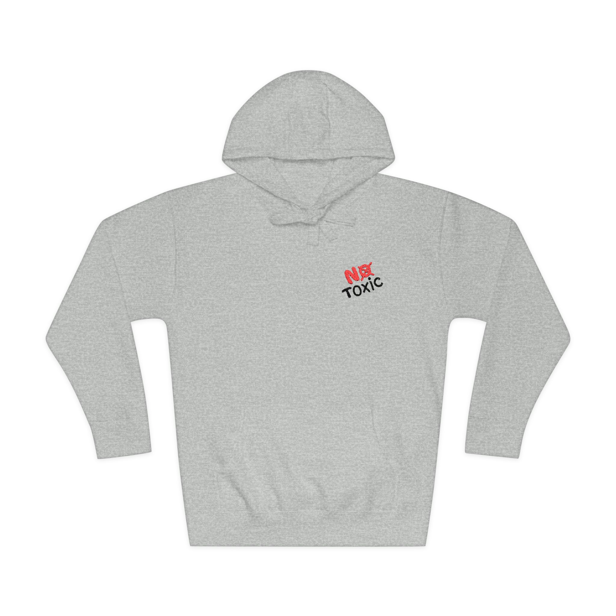 No Toxic Bold Red Black Handdrawn Message Unisex Fleece Hoodie - Image 13