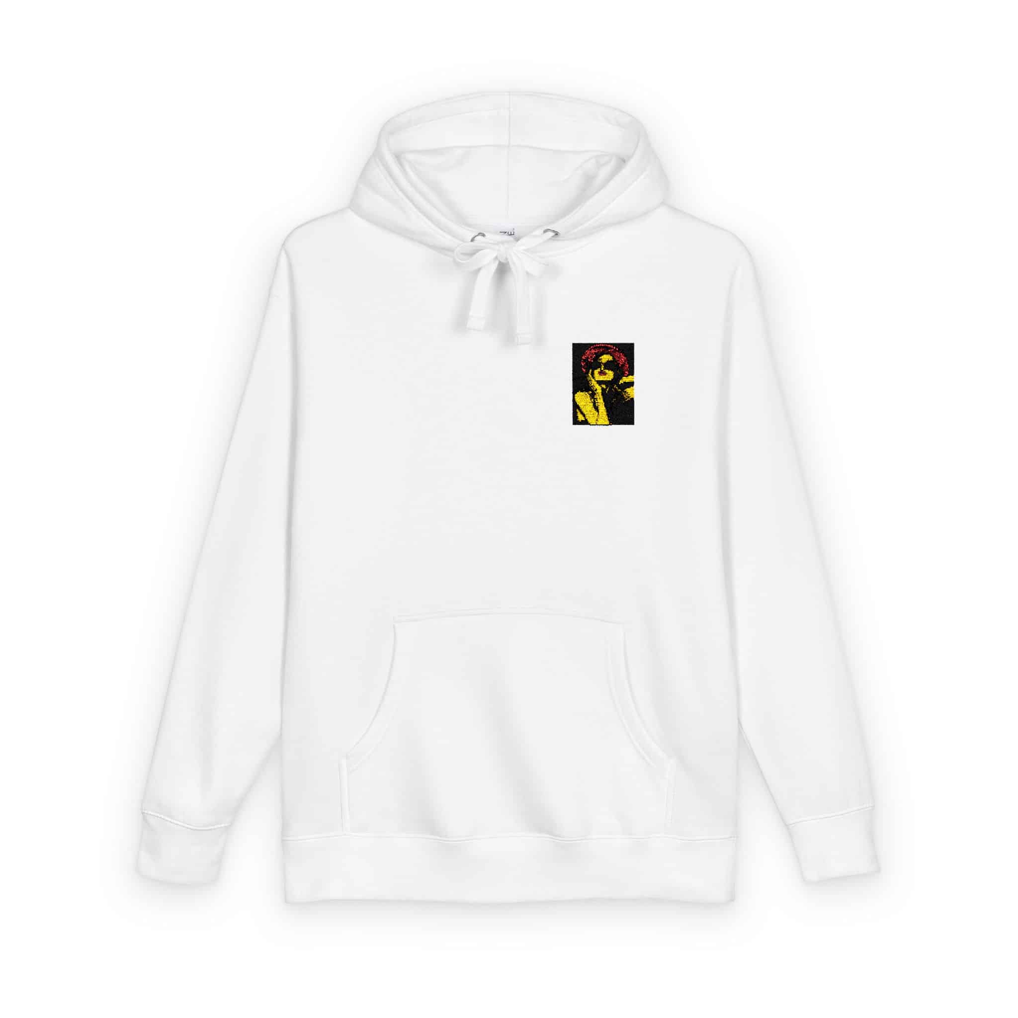 Woman With Sunglasses Unisex Fleece Hoodie - Image 2