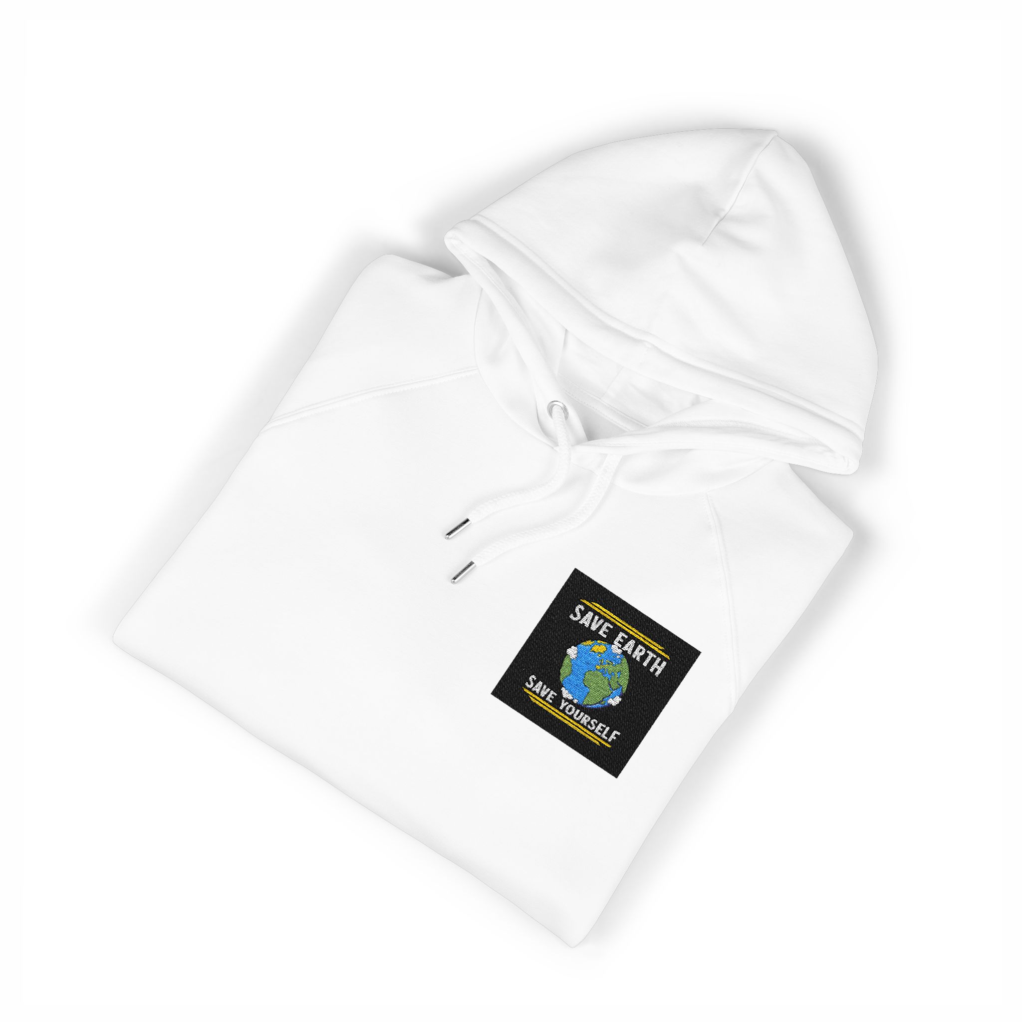 Earthday Design Unisex Eco Raglan Hoodie Embroidery - Image 3