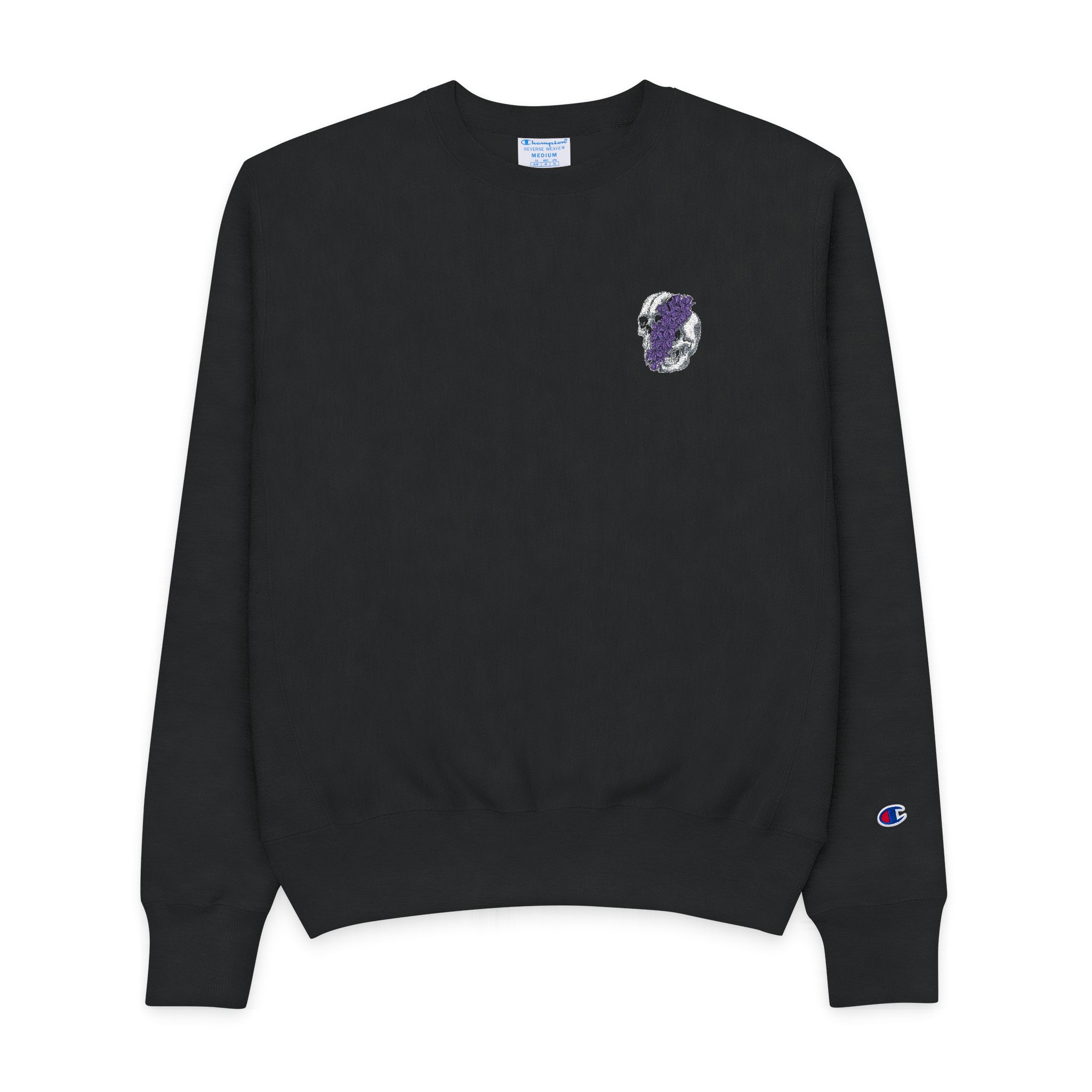 Ilustracion Floral Craneo Mens Champion Crewneck Sweatshirt