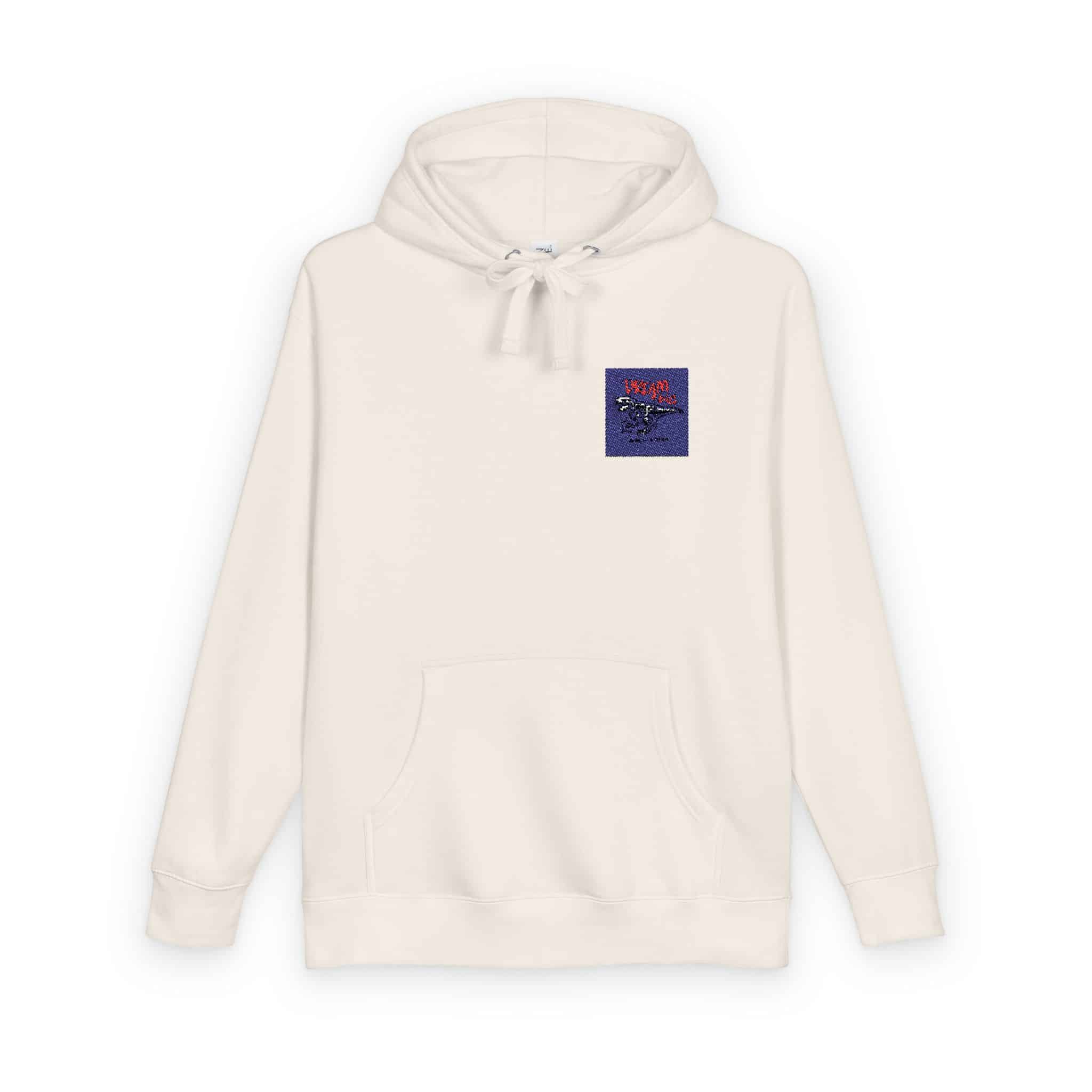 Dream Big Slogan With Cartoon Dinosaur Skeleton Vector Illustration Unisex Fleece Hoodie - Image 6