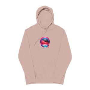 Sexy Lips V11 Unisex Pigment Dyed Hoodie Embroidery