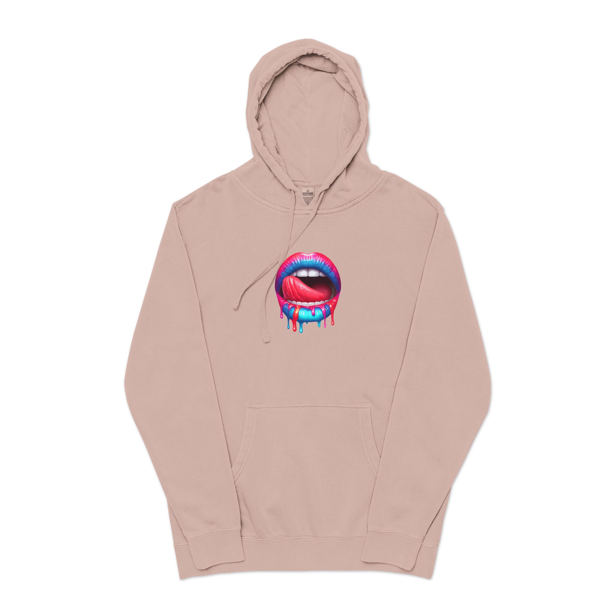 Sexy Lips V11 Unisex Pigment Dyed Hoodie Embroidery