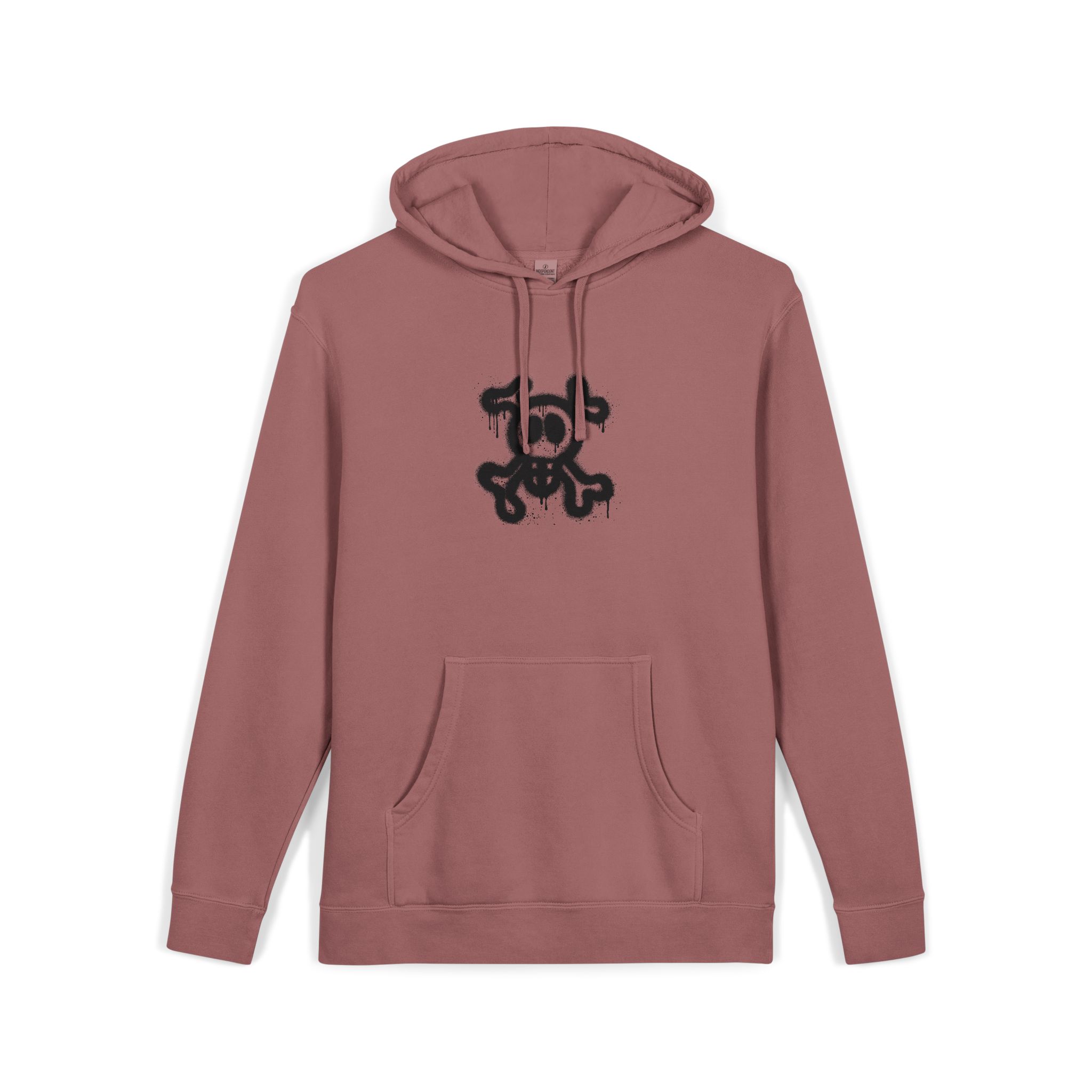 Spray Painted Graffiti Skull Sprayed Graffiti Skull Icon With Spray Black White Unisex Pigment Dyed Hoodie Embroidery - Image 31